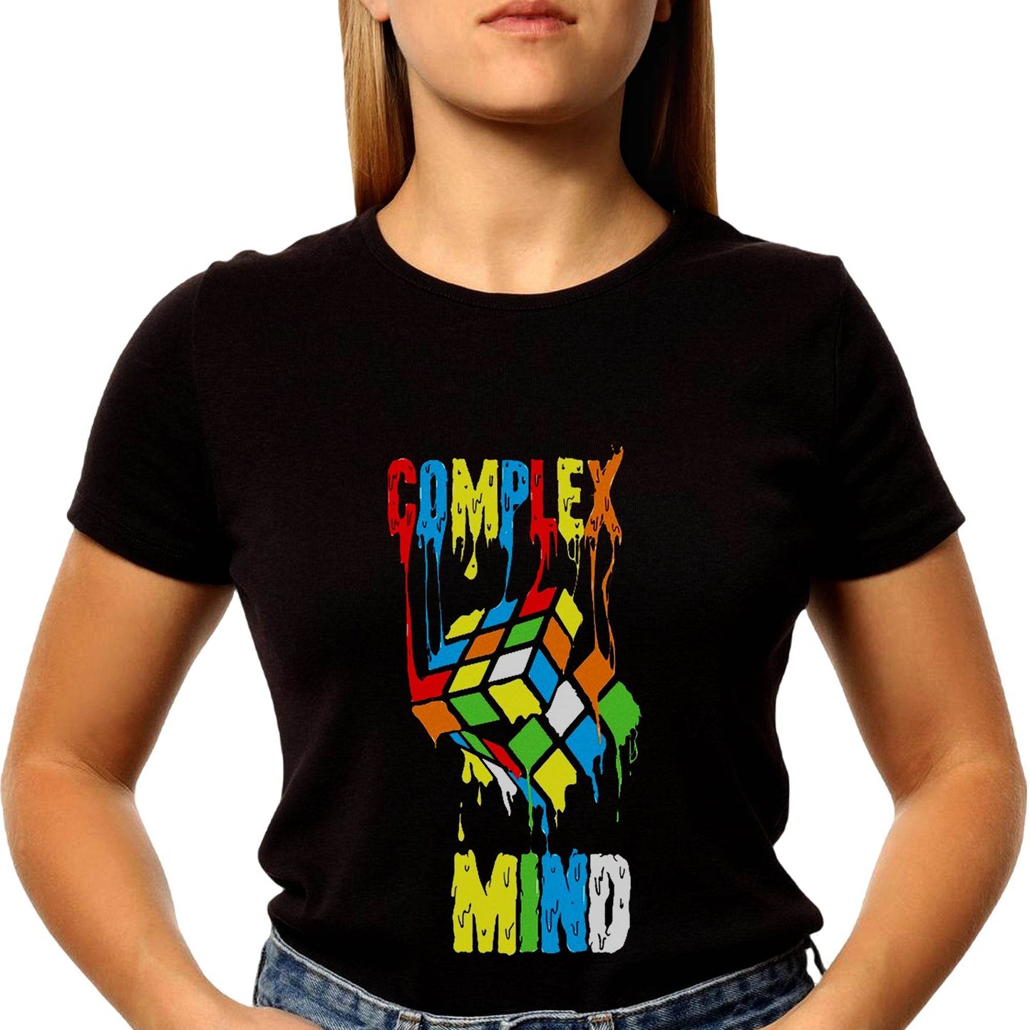 Complex Mind - Unisex Round Neck Regular Fit 100% Combed Cotton Half Sleeve T-Shirt - Mojilo Mart