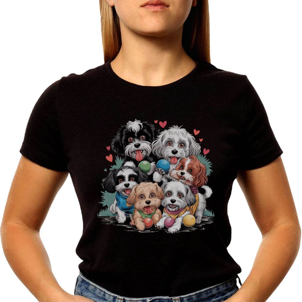 Cute Puppy Shirt Cute Dog - Unisex Round Neck Regular Fit 100% Combed Cotton Half Sleeve T-Shirt - Mojilo Mart