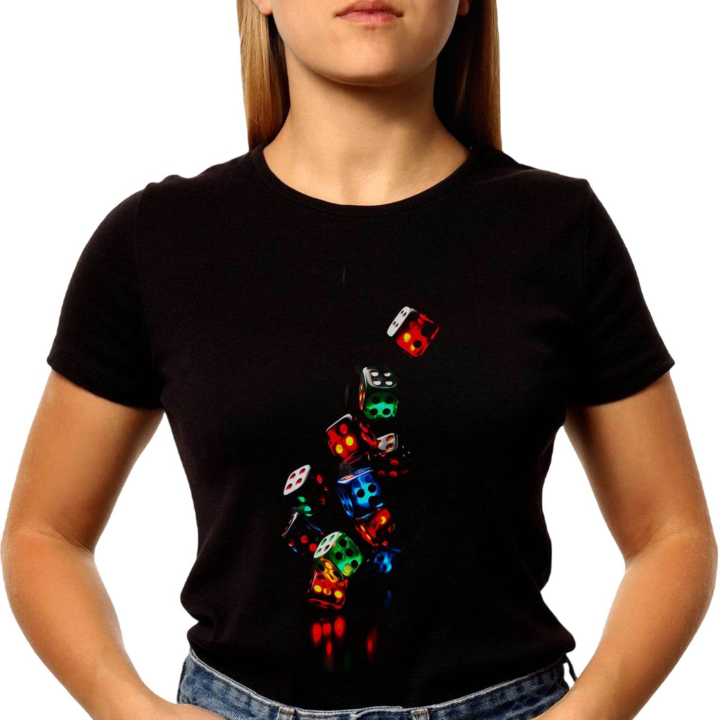 DICE GAME - Unisex Round Neck Regular Fit 100% Combed Cotton Half Sleeve T-Shirt - Mojilo Mart
