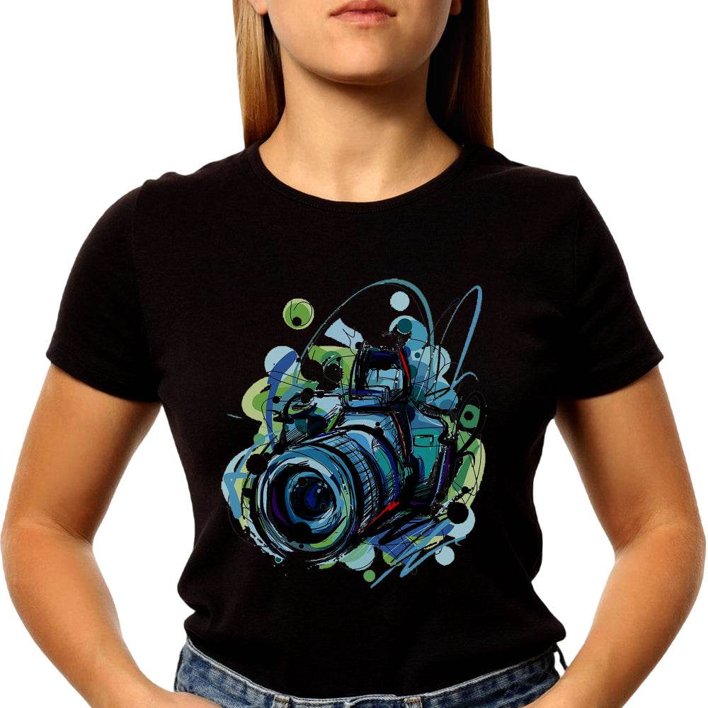 Dark Drago Camera Desing - Unisex Round Neck Regular Fit 100% Combed Cotton Half Sleeve T-Shirt - Mojilo Mart