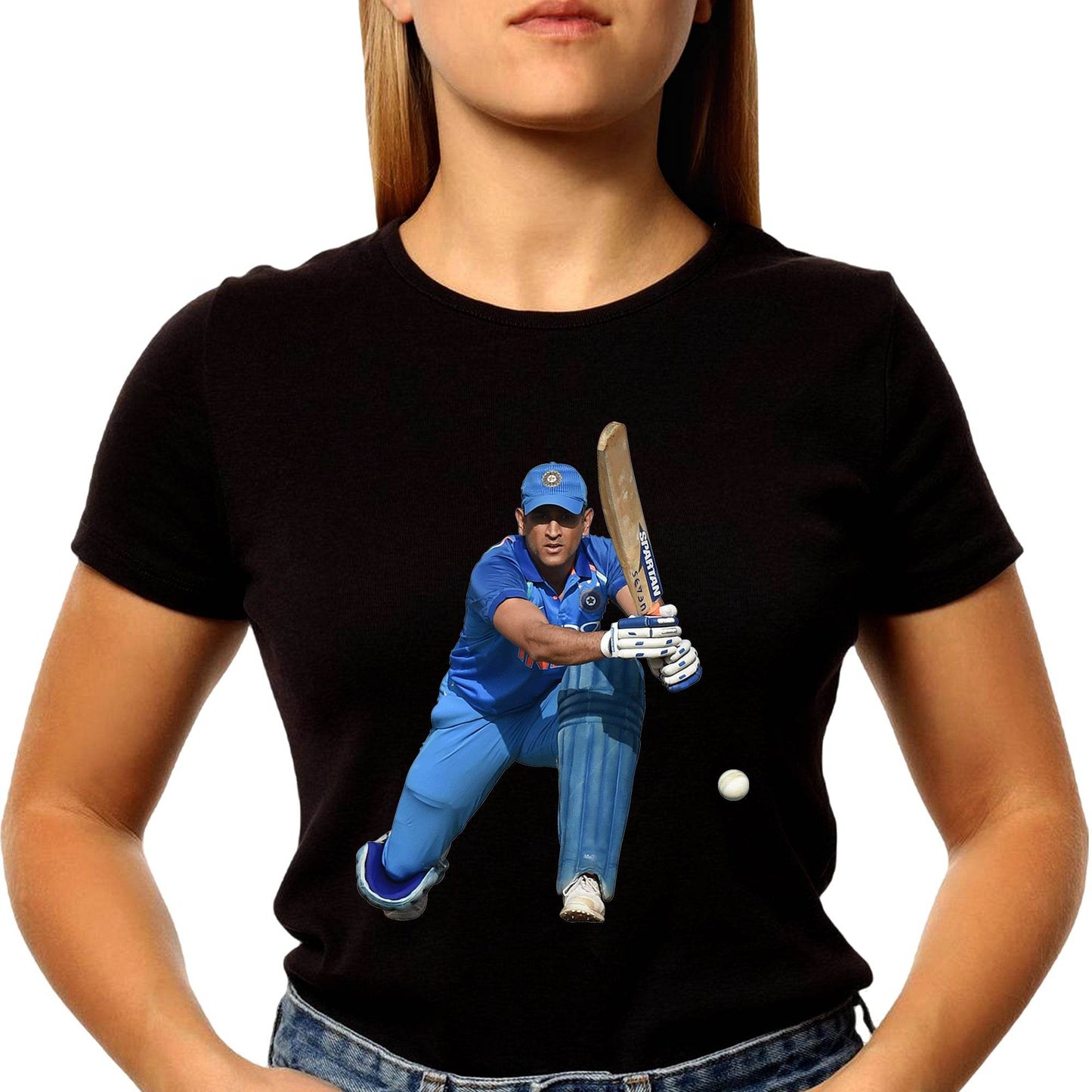 Dhoni The Best Cricket - Unisex Round Neck Regular Fit 100% Combed Cotton Half Sleeve T-Shirt - Mojilo Mart