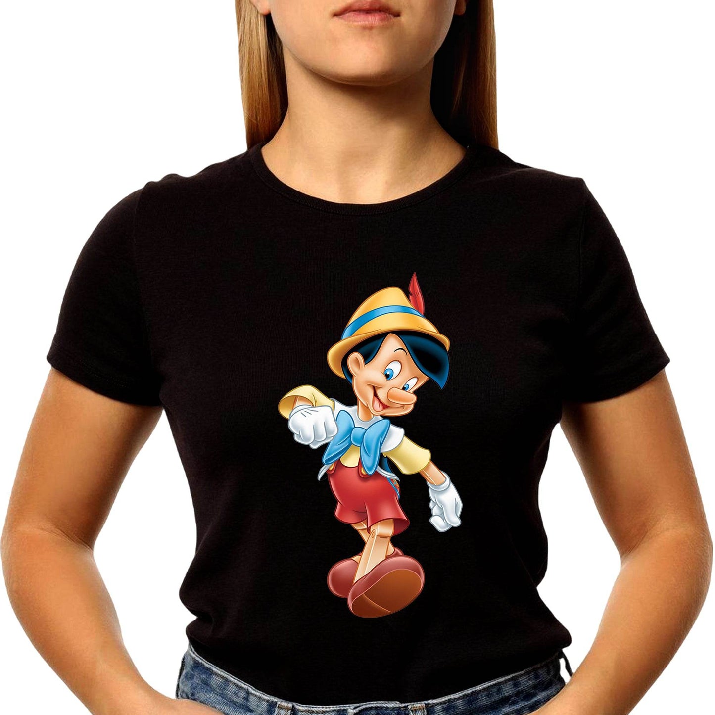 Disney Pinocchio - Unisex Round Neck Regular Fit 100% Combed Cotton Half Sleeve T-Shirt - Mojilo Mart