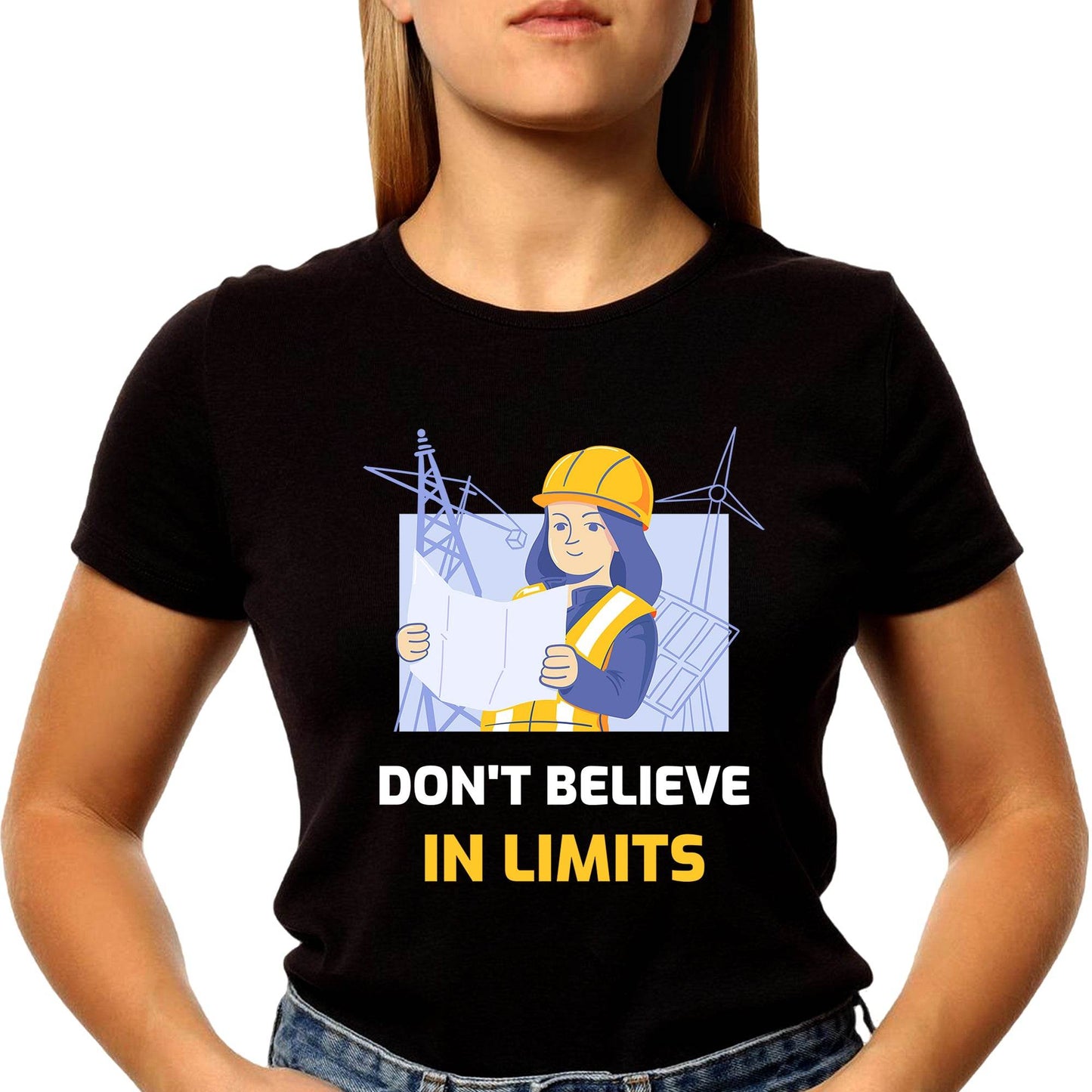 Don_t Believe in Limits - Unisex Round Neck Regular Fit 100% Combed Cotton Half Sleeve T-Shirt - Mojilo Mart