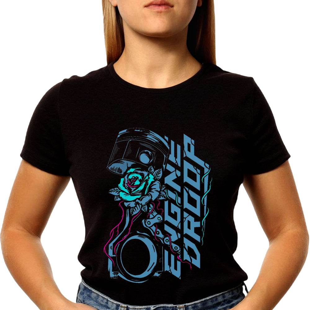 ENGINE DROOP - Unisex Round Neck Regular Fit 100% Combed Cotton Half Sleeve T-Shirt - Mojilo Mart