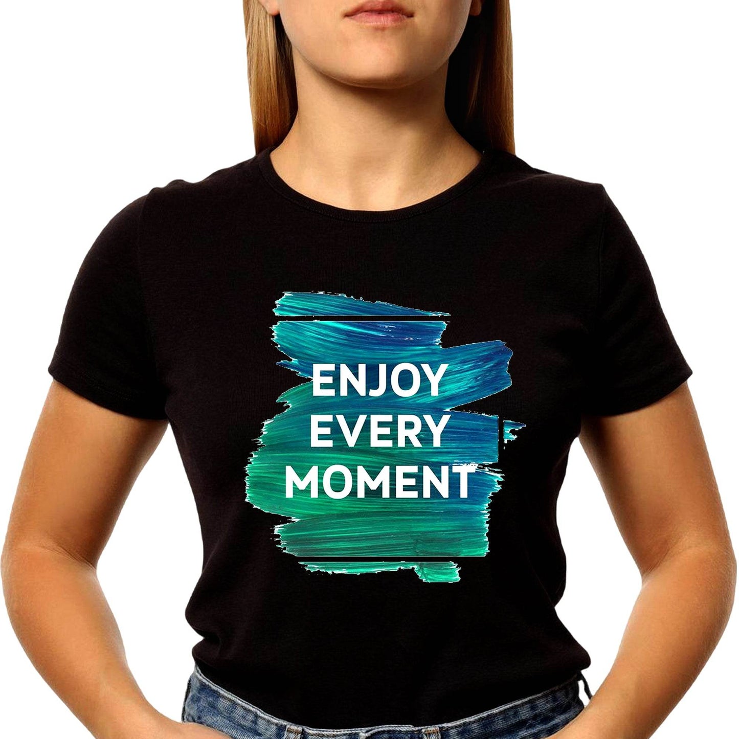 Enjoy Every Moment - Unisex Round Neck Regular Fit 100% Combed Cotton Half Sleeve T-Shirt - Mojilo Mart