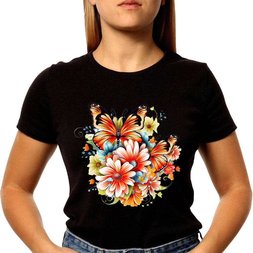 Flower Arranging Halloween - Unisex Round Neck Regular Fit 100% Combed Cotton Half Sleeve T-Shirt - Mojilo Mart