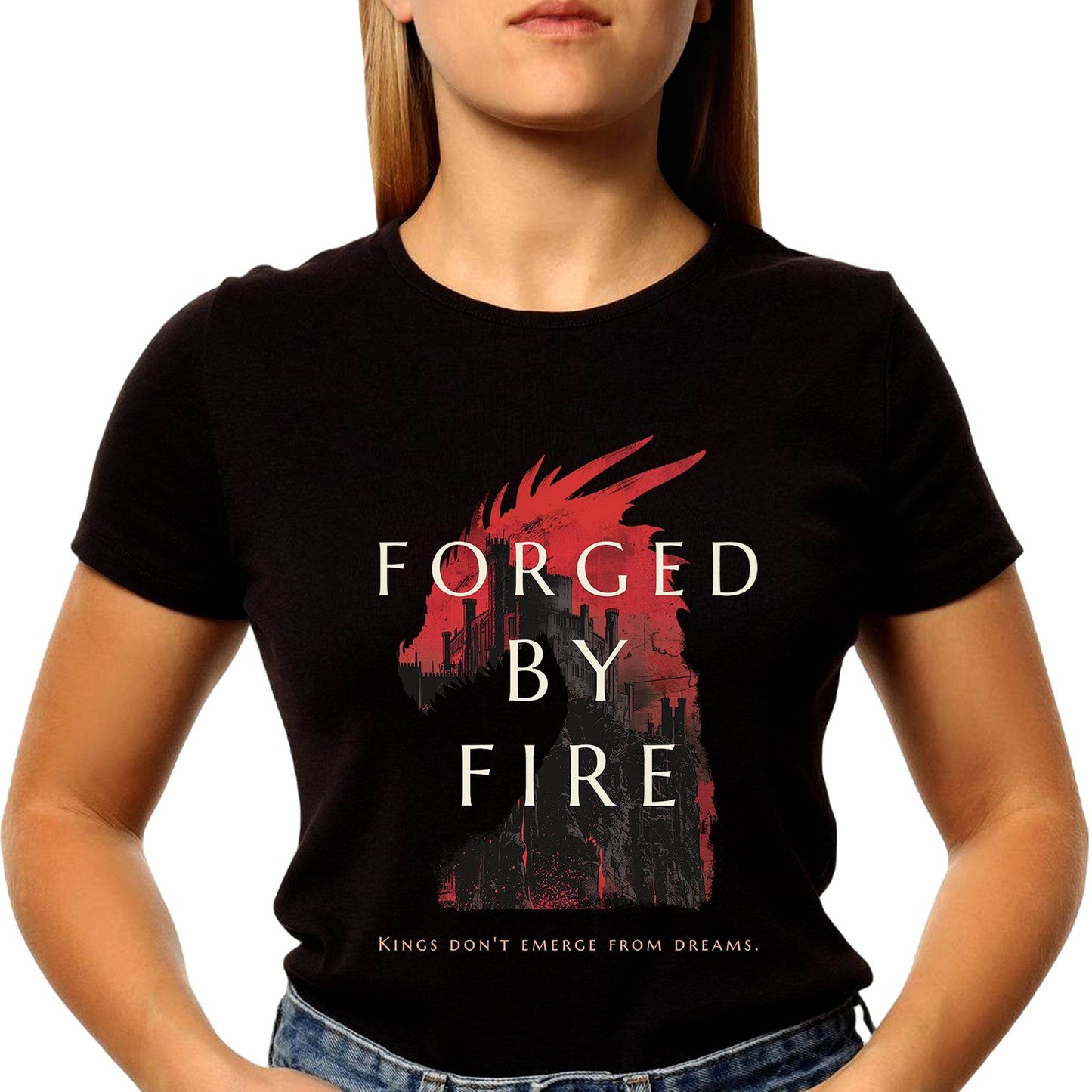 Forged by Fire Oversized - Unisex Round Neck Regular Fit 100% Combed Cotton Half Sleeve T-Shirt - Mojilo Mart