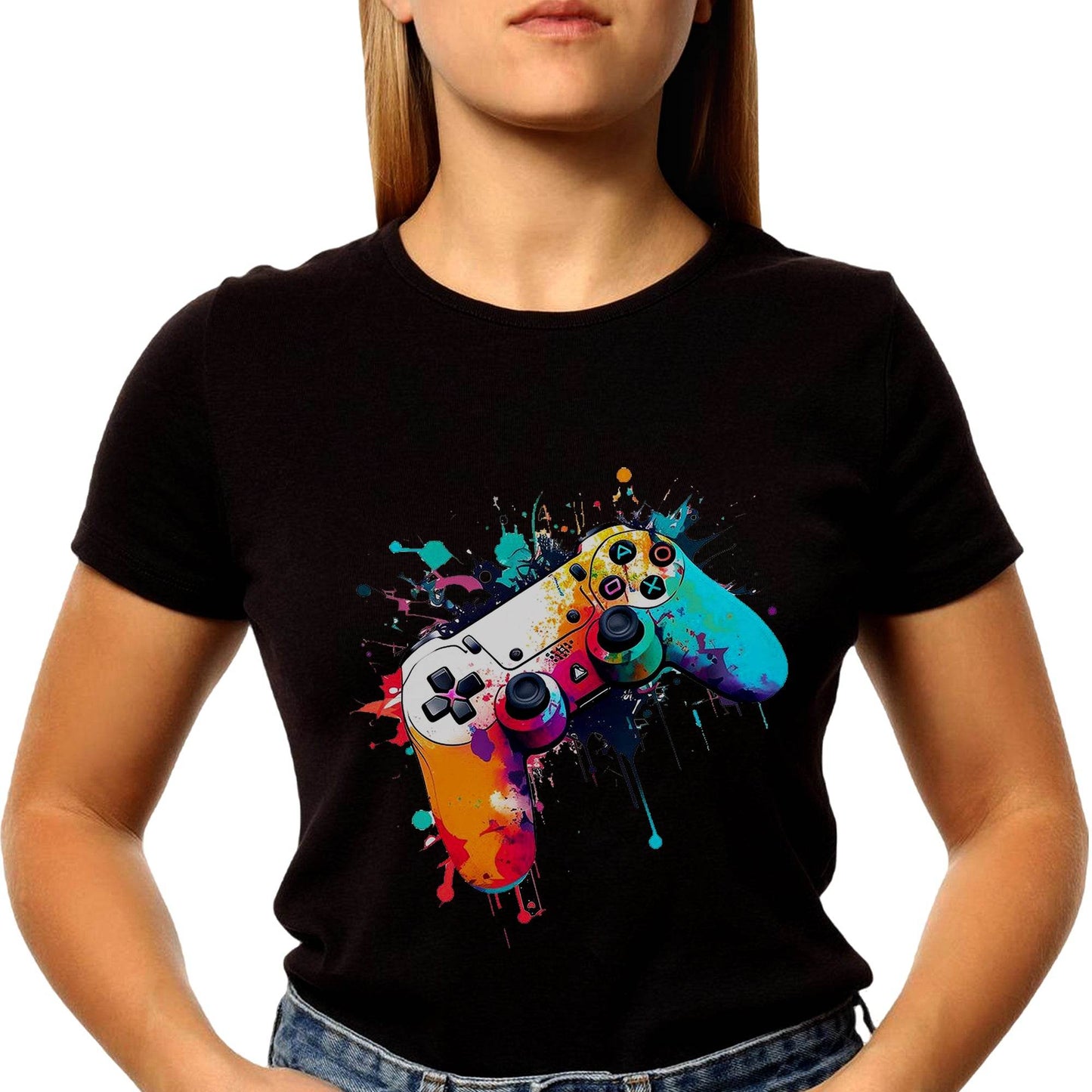 Gaming Controller Gamer - Unisex Round Neck Regular Fit 100% Combed Cotton Half Sleeve T-Shirt - Mojilo Mart