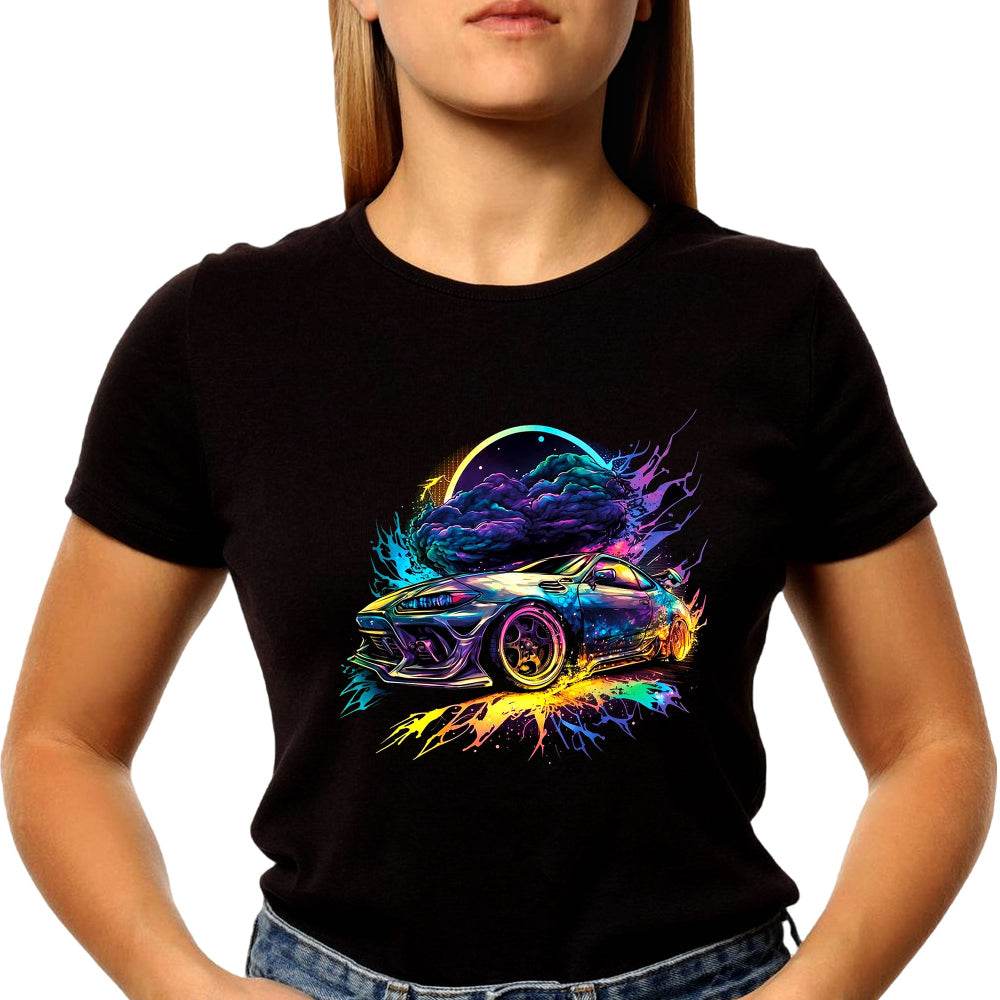 Graffiti Car Poster Decorative - Unisex Round Neck Regular Fit 100% Combed Cotton Half Sleeve T-Shirt - Mojilo Mart