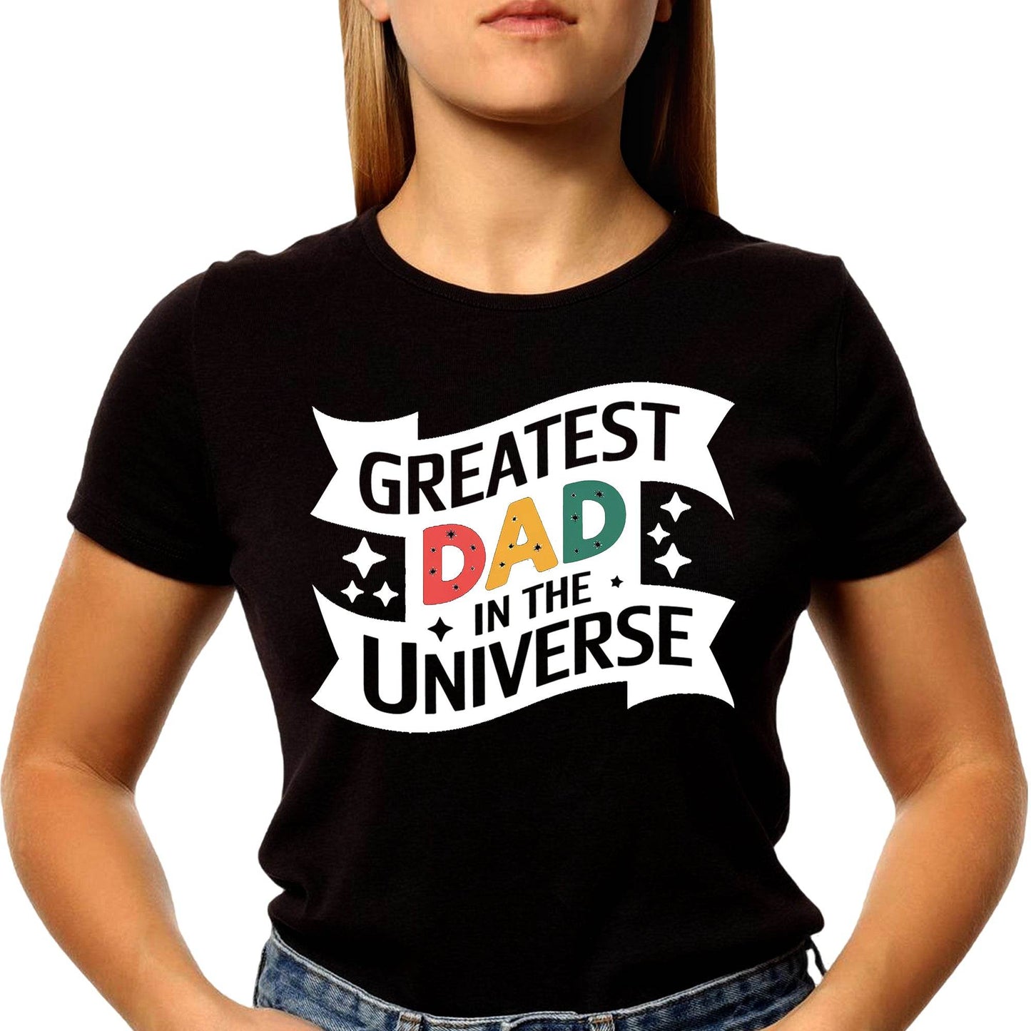 Greatest Dad In The Universe - Unisex Round Neck Regular Fit 100% Combed Cotton Half Sleeve T-Shirt - Mojilo Mart