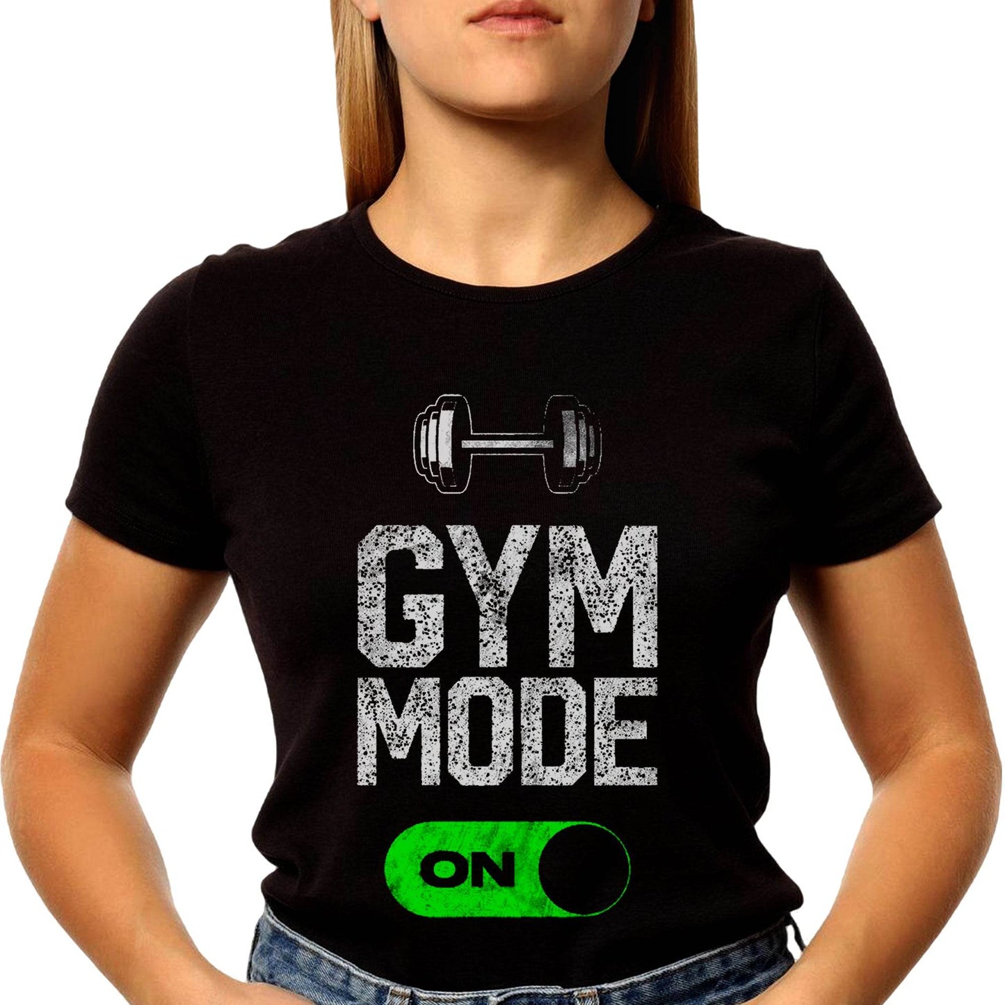 Gym Mode On - Unisex Round Neck Regular Fit 100% Combed Cotton Half Sleeve T-Shirt - Mojilo Mart