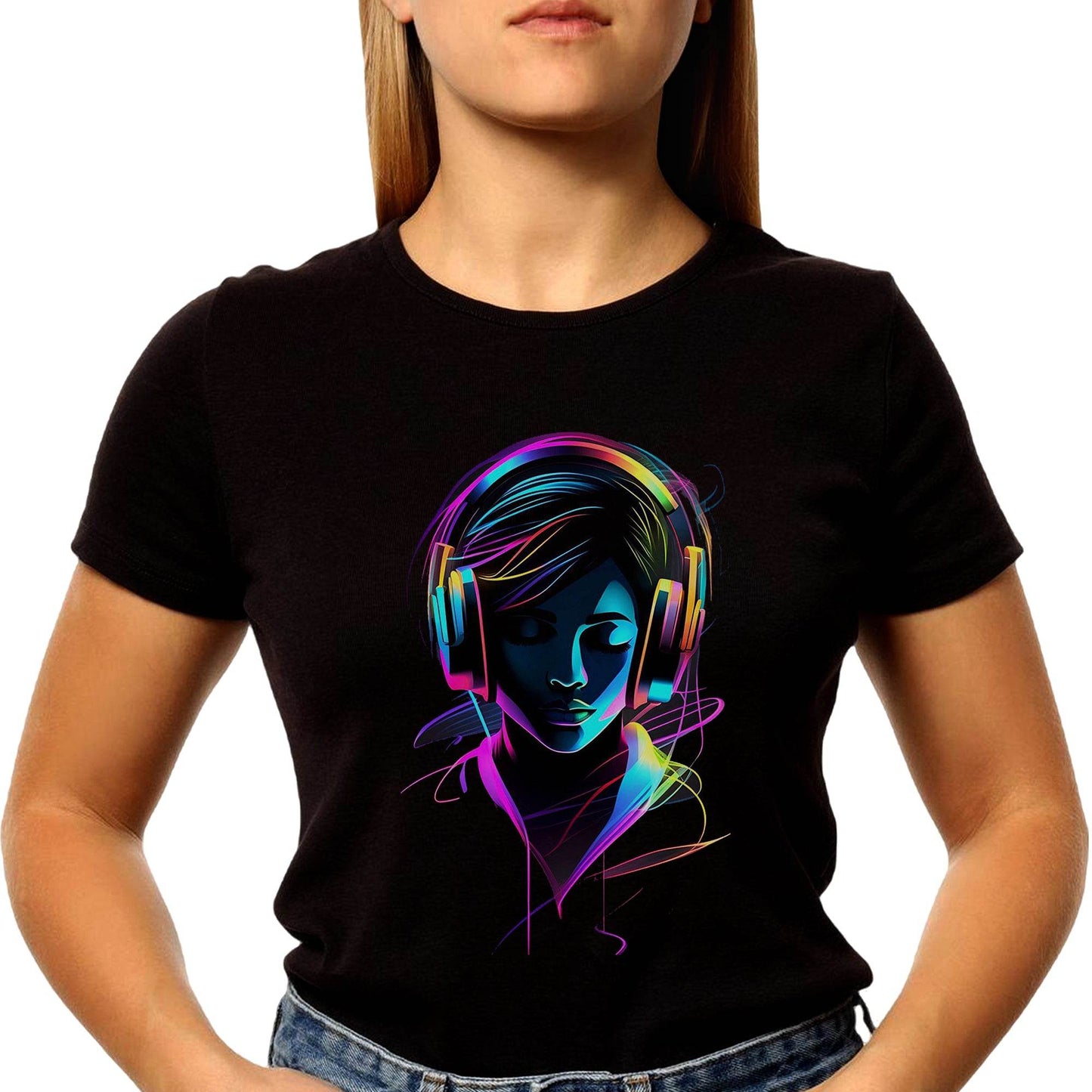 Holi Harmony Women's Colorful Beats Cotton T-Shirt - Unisex Round Neck Regular Fit 100% Combed Cotton Half Sleeve T-Shirt - Mojilo Mart