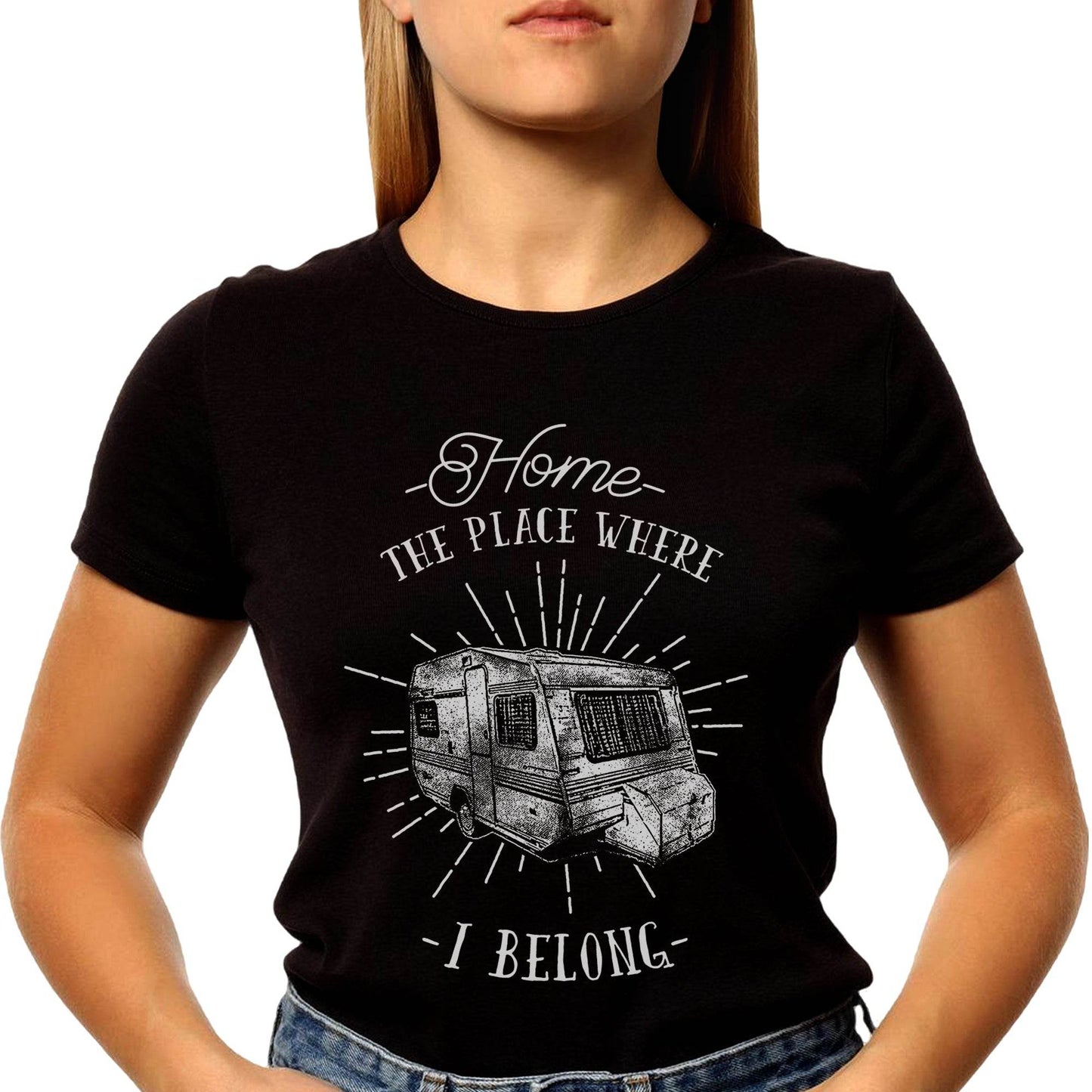 Home THE PLACE WHERE I BELONG - Unisex Round Neck Regular Fit 100% Combed Cotton Half Sleeve T-Shirt - Mojilo Mart