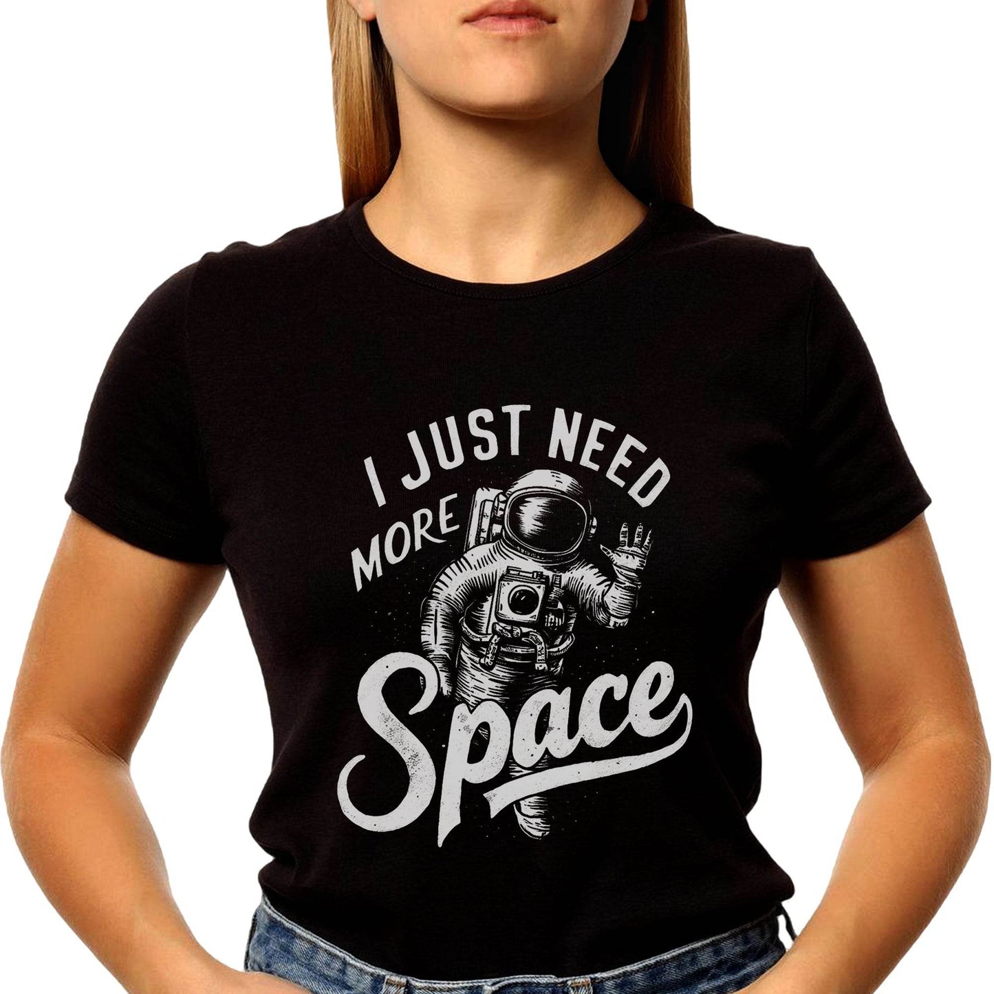 I Need Just Space - Unisex Round Neck Regular Fit 100% Combed Cotton Half Sleeve T-Shirt - Mojilo Mart