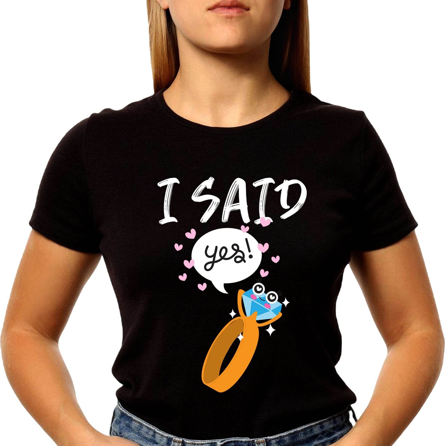 I Said Yes - Unisex Round Neck Regular Fit 100% Combed Cotton Half Sleeve T-Shirt - Mojilo Mart