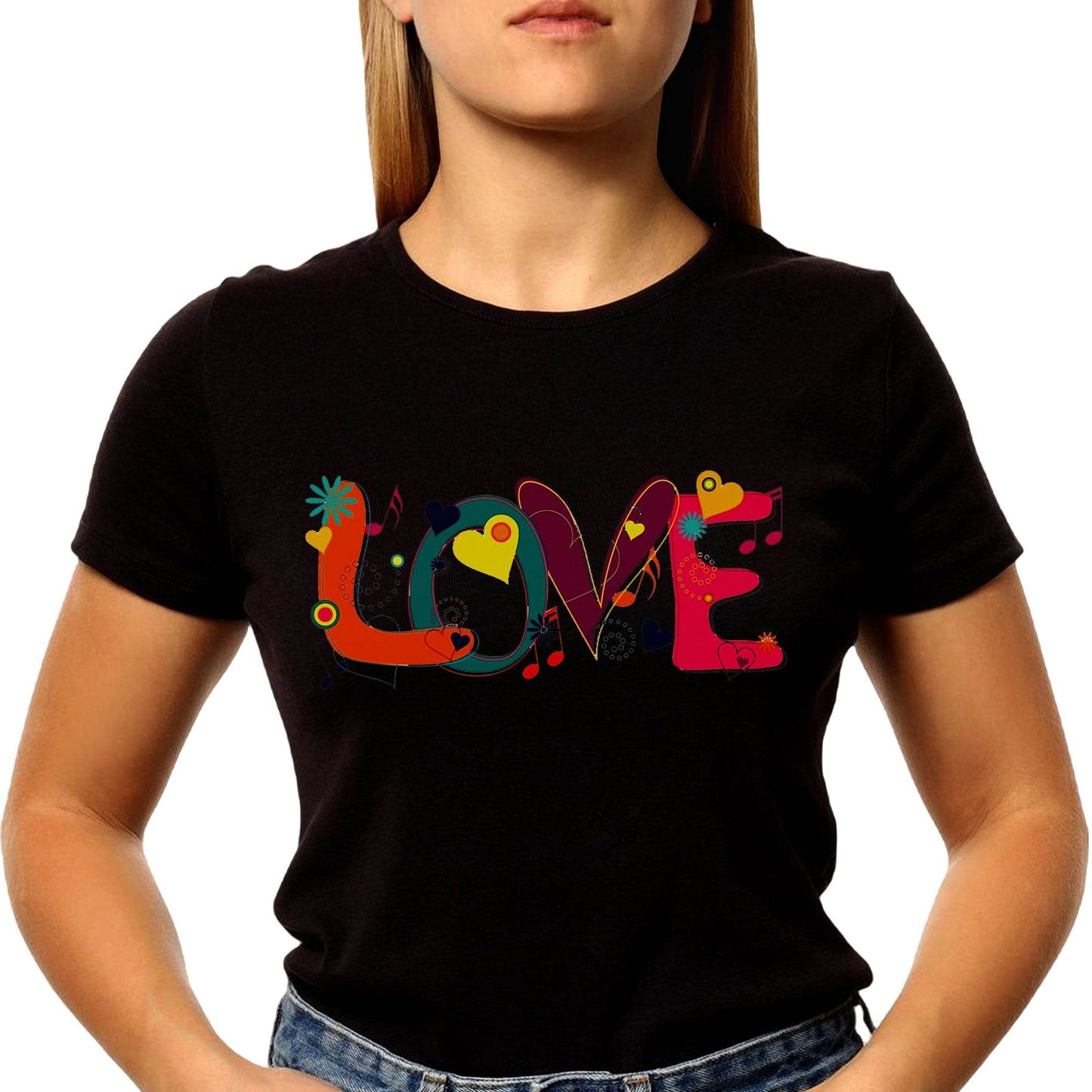 LOVE RED - Unisex Round Neck Regular Fit 100% Combed Cotton Half Sleeve T-Shirt - Mojilo Mart