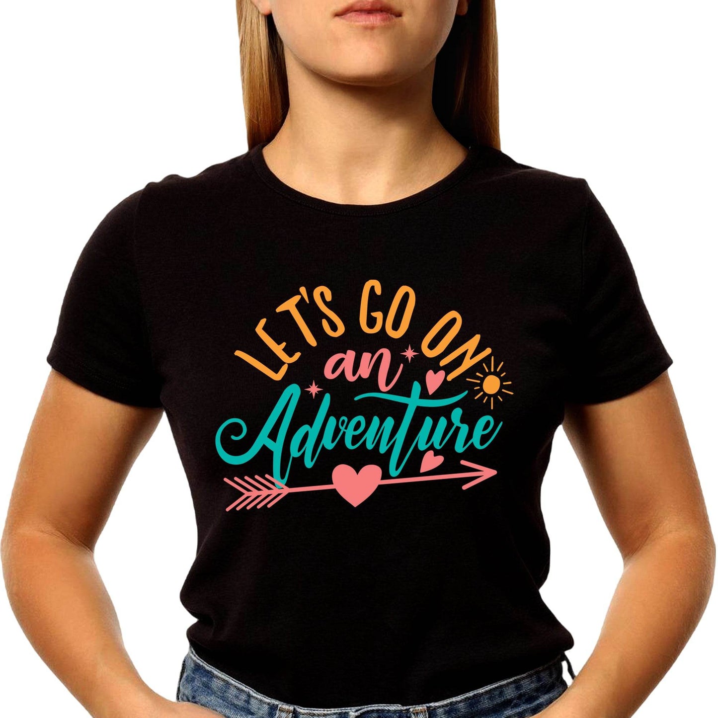Let's An Adventure - Unisex Round Neck Regular Fit 100% Combed Cotton Half Sleeve T-Shirt - Mojilo Mart