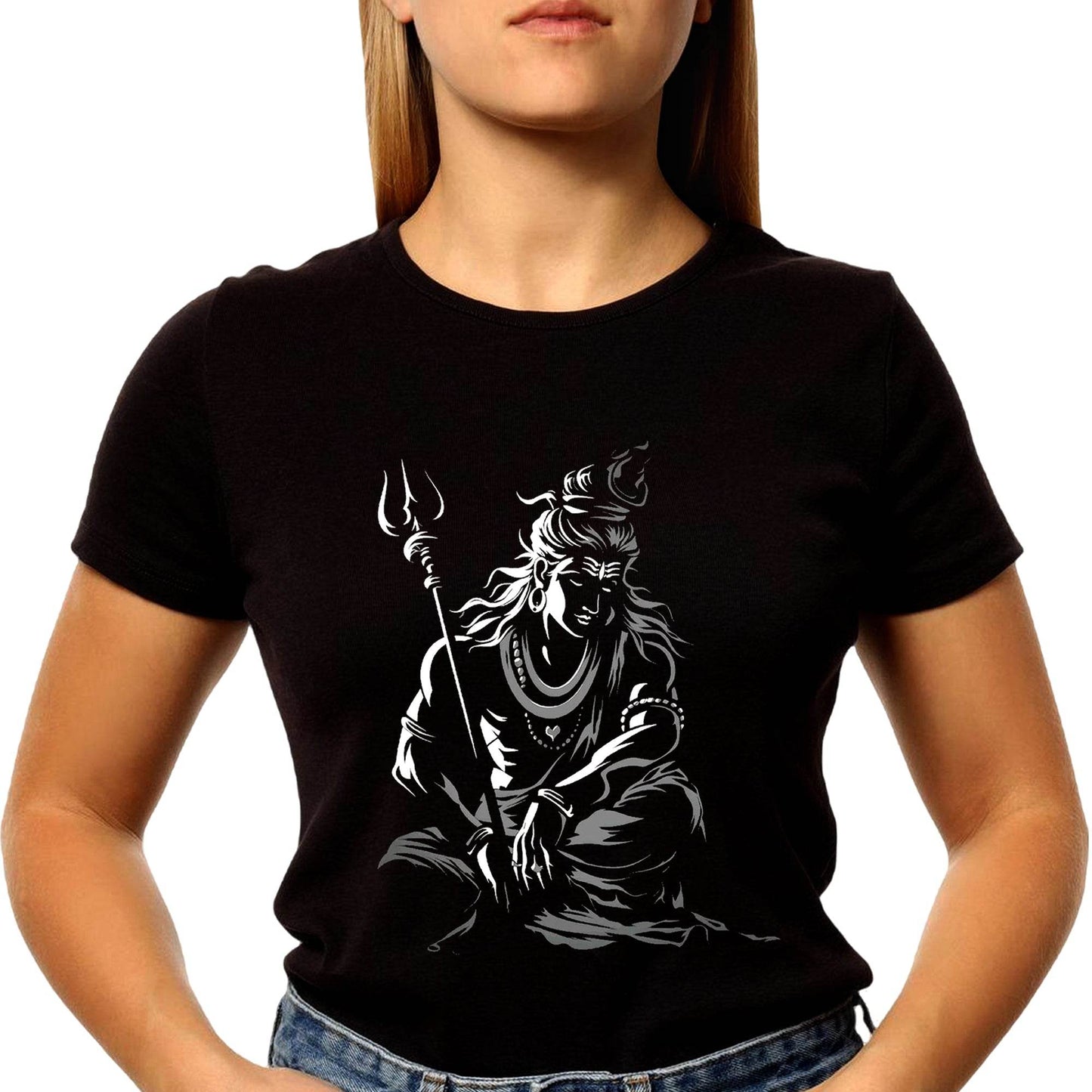 Lord Shiv Printed - Unisex Round Neck Regular Fit 100% Combed Cotton Half Sleeve T-Shirt - Mojilo Mart