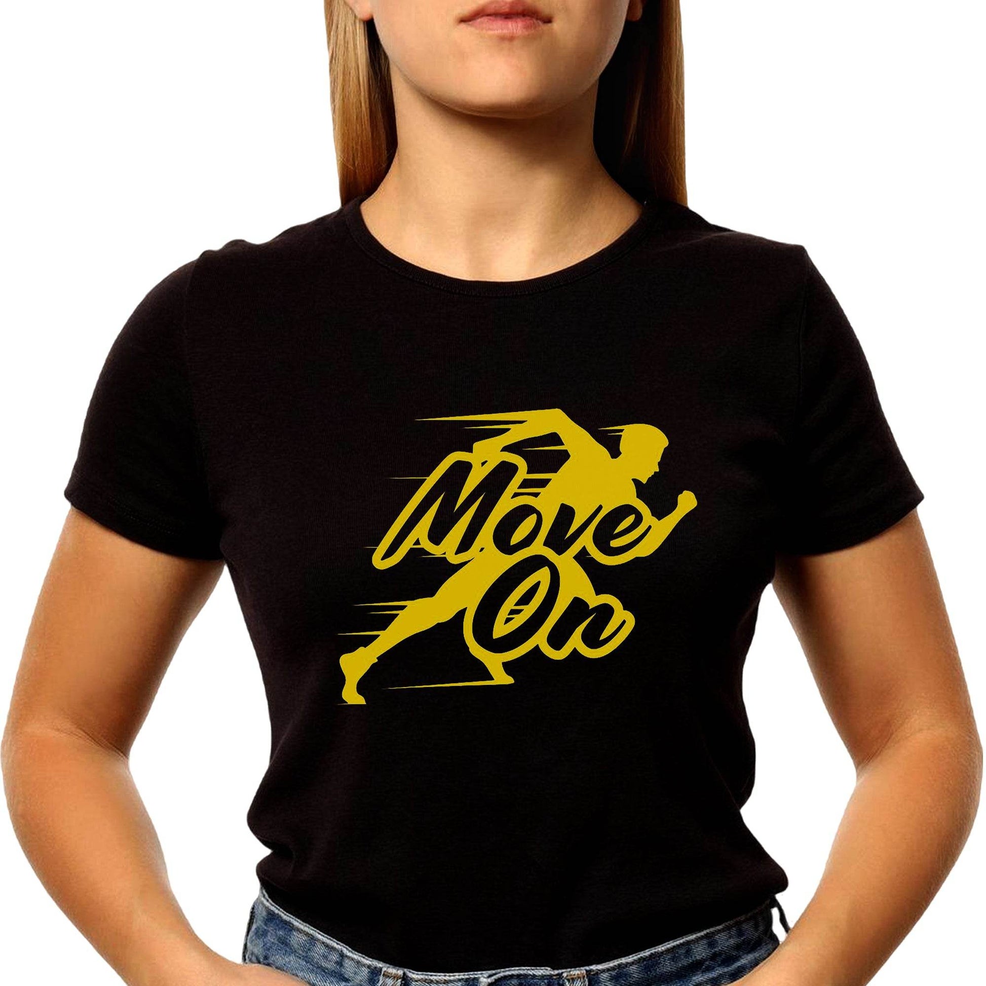 Move On - Unisex Round Neck Regular Fit 100% Combed Cotton Half Sleeve T-Shirt - Mojilo Mart