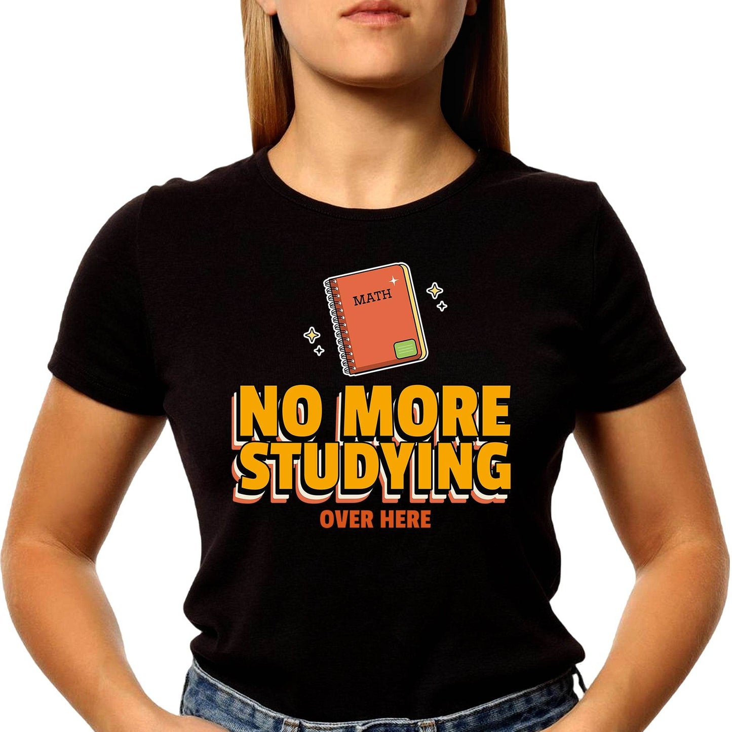 No More Studying Over hare - Unisex Round Neck Regular Fit 100% Combed Cotton Half Sleeve T-Shirt - Mojilo Mart