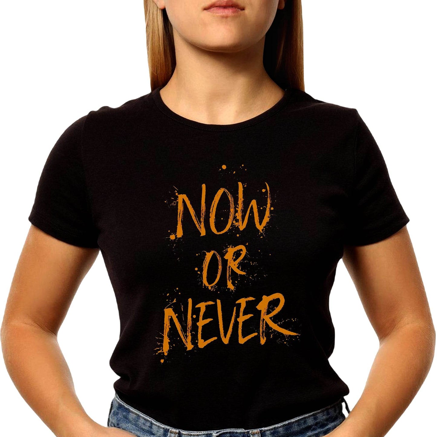 Now Or Never - Unisex Round Neck Regular Fit 100% Combed Cotton Half Sleeve T-Shirt - Mojilo Mart