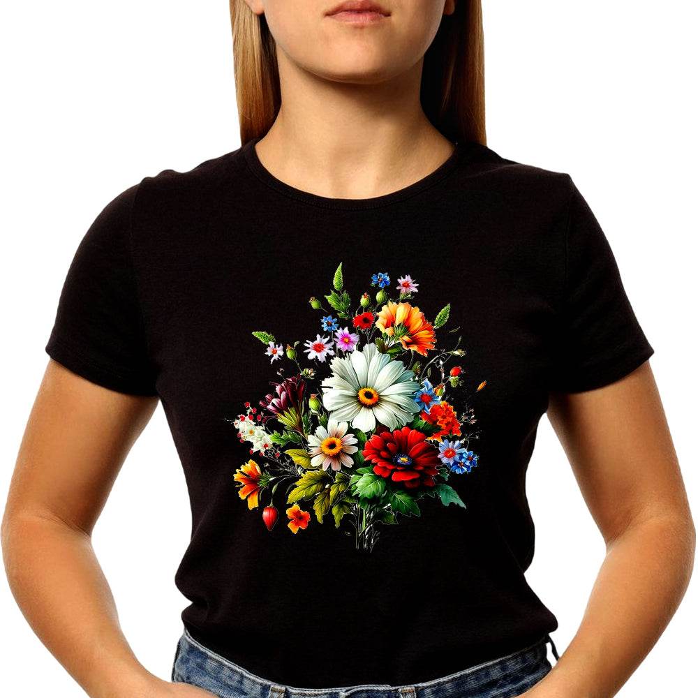 Opulent Bloom Tee - Unisex Round Neck Regular Fit 100% Combed Cotton Half Sleeve T-Shirt - Mojilo Mart