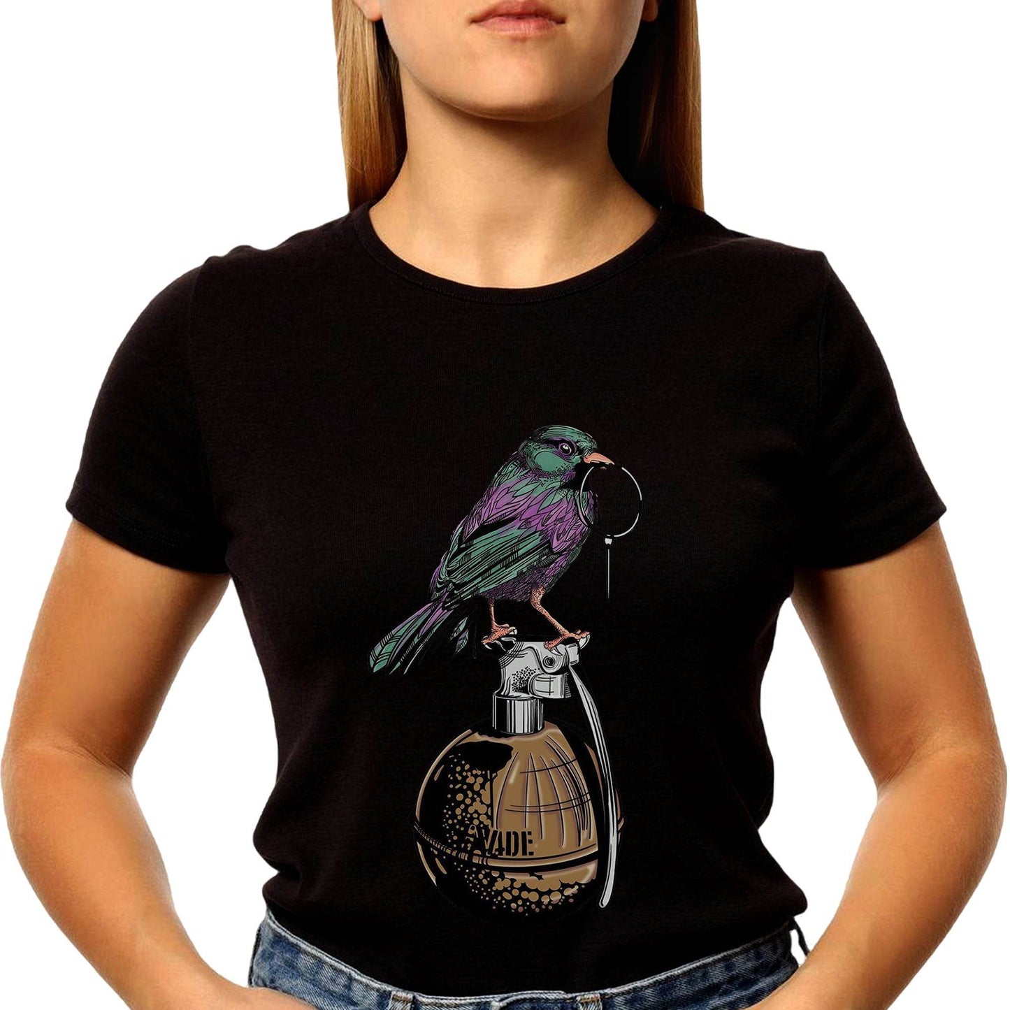 PULL THE PIN & WATCH ME - Unisex Round Neck Regular Fit 100% Combed Cotton Half Sleeve T-Shirt - Mojilo Mart
