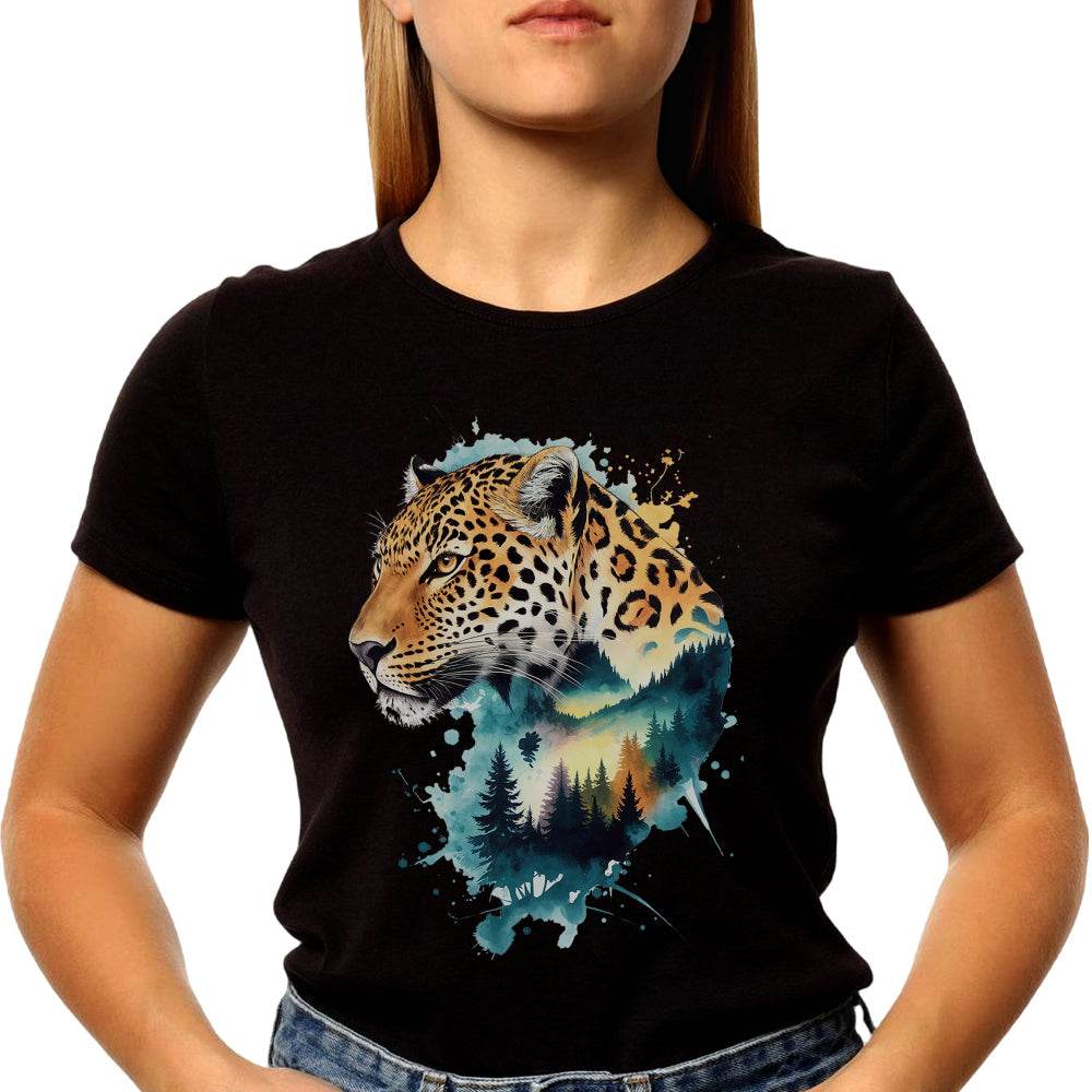 Panther Beast Animal World Predator Wild - Unisex Round Neck Regular Fit 100% Combed Cotton Half Sleeve T-Shirt - Mojilo Mart