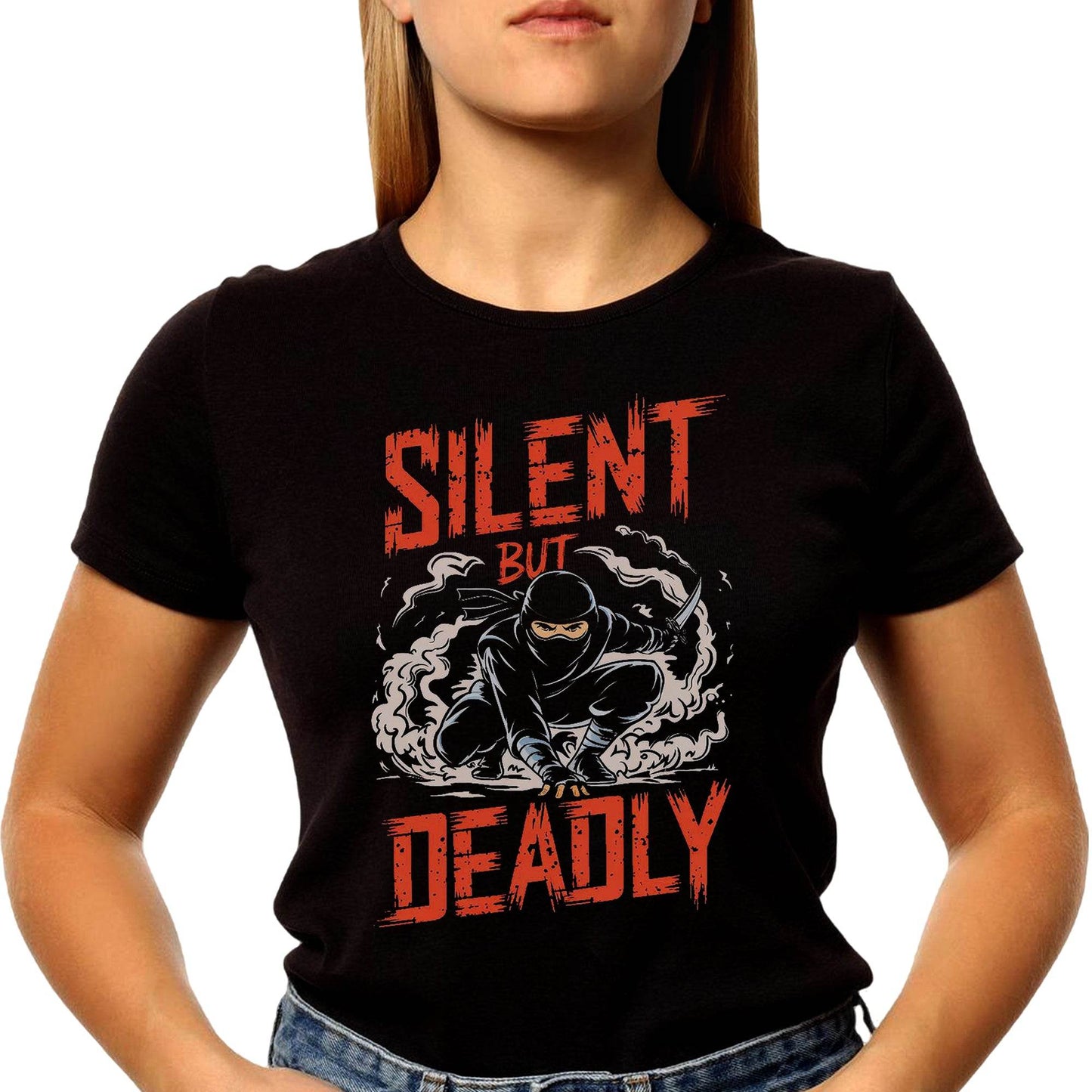 Silent But Deadly - Unisex Round Neck Regular Fit 100% Combed Cotton Half Sleeve T-Shirt - Mojilo Mart