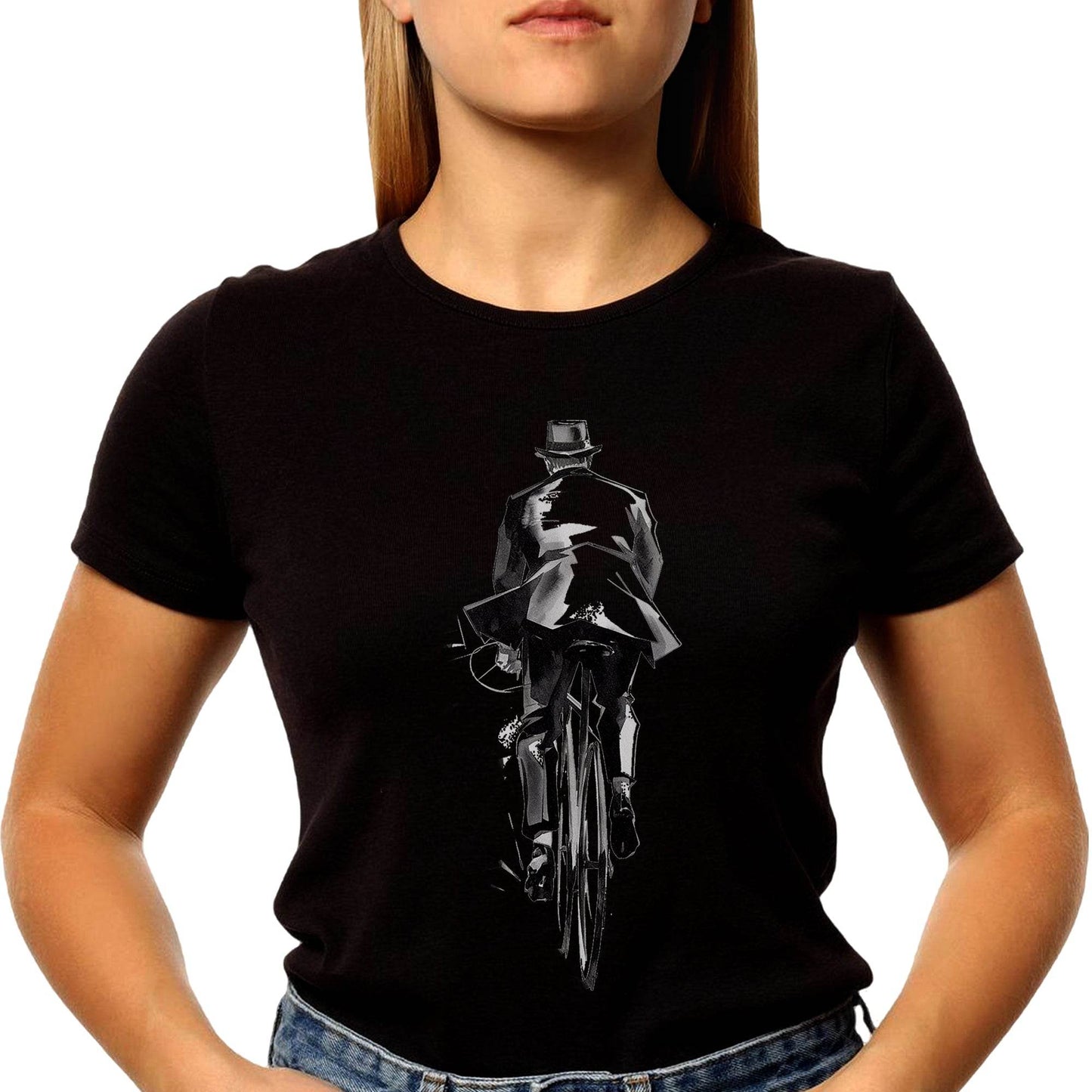 The Death Cool Skeleton Riding A Bicycle - Unisex Round Neck Regular Fit 100% Combed Cotton Half Sleeve T-Shirt - Mojilo Mart