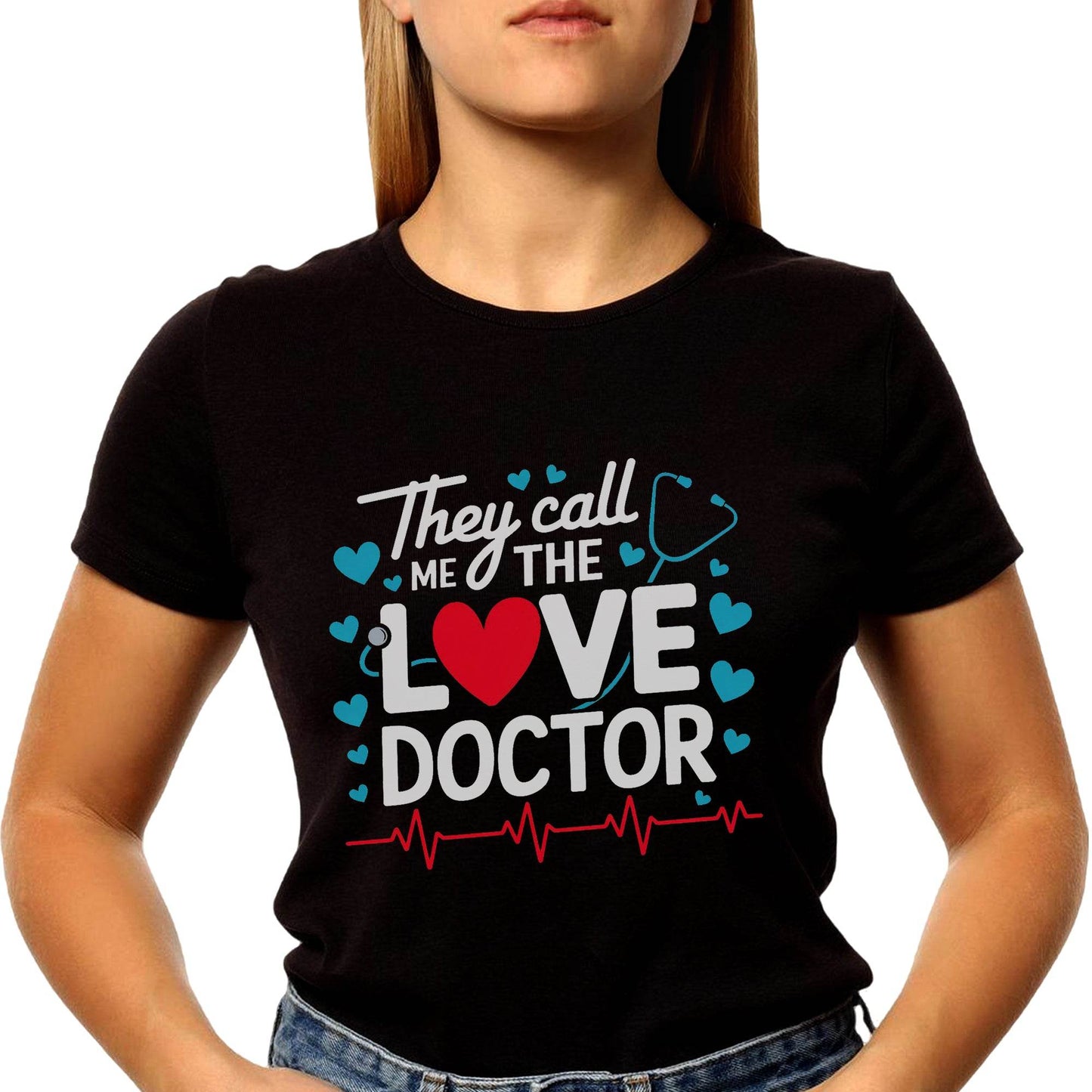 They call ME LOVE DOCTOR - Unisex Round Neck Regular Fit 100% Combed Cotton Half Sleeve T-Shirt - Mojilo Mart
