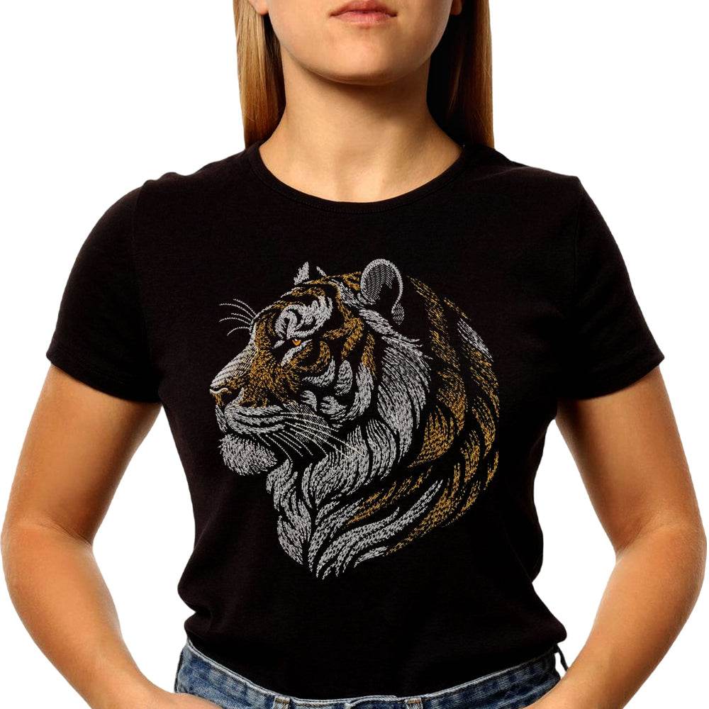 Tiger Safari Jungle Dtf Print - Unisex Round Neck Regular Fit 100% Combed Cotton Half Sleeve T-Shirt - Mojilo Mart