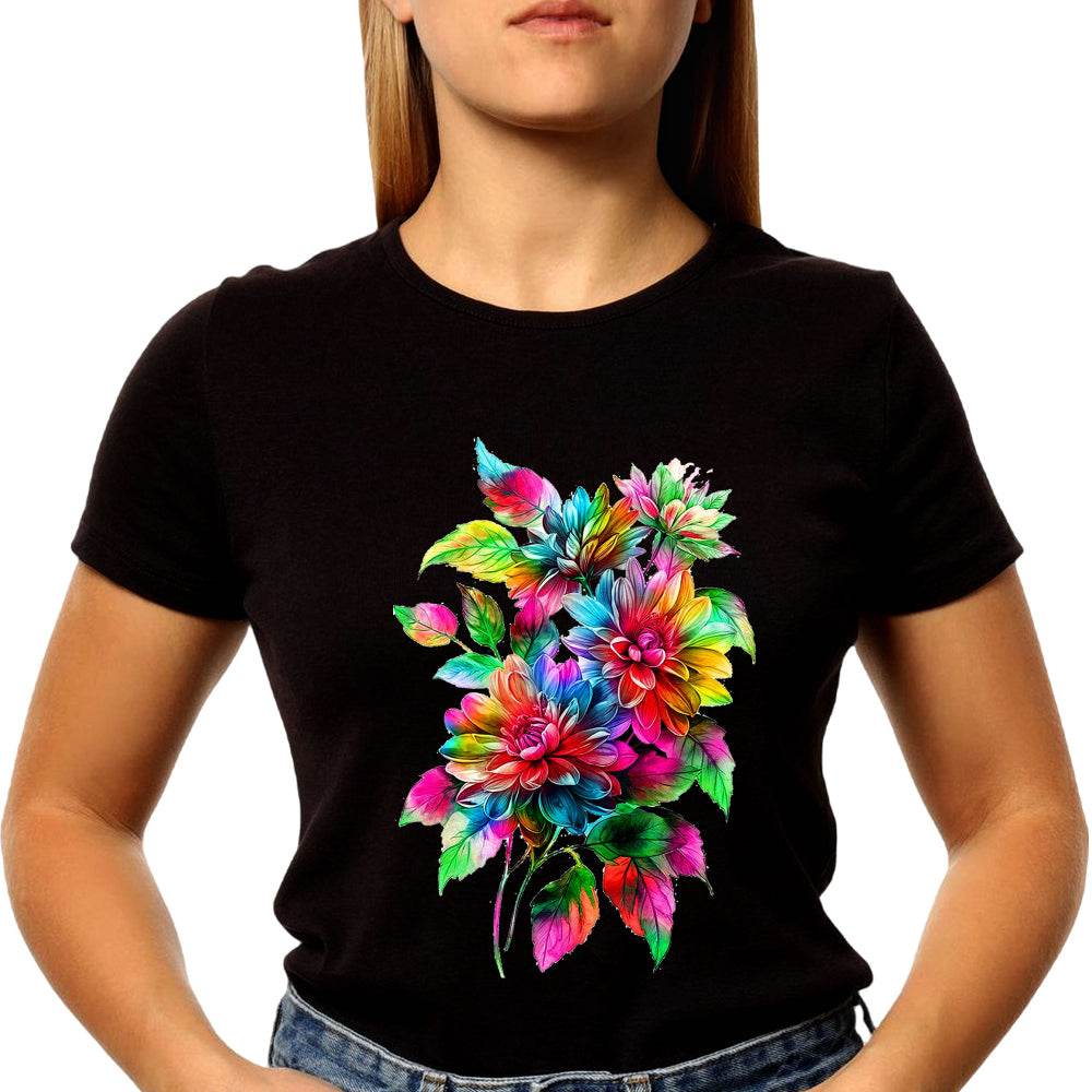 Wild Flower - Unisex Round Neck Regular Fit 100% Combed Cotton Half Sleeve T-Shirt - Mojilo Mart