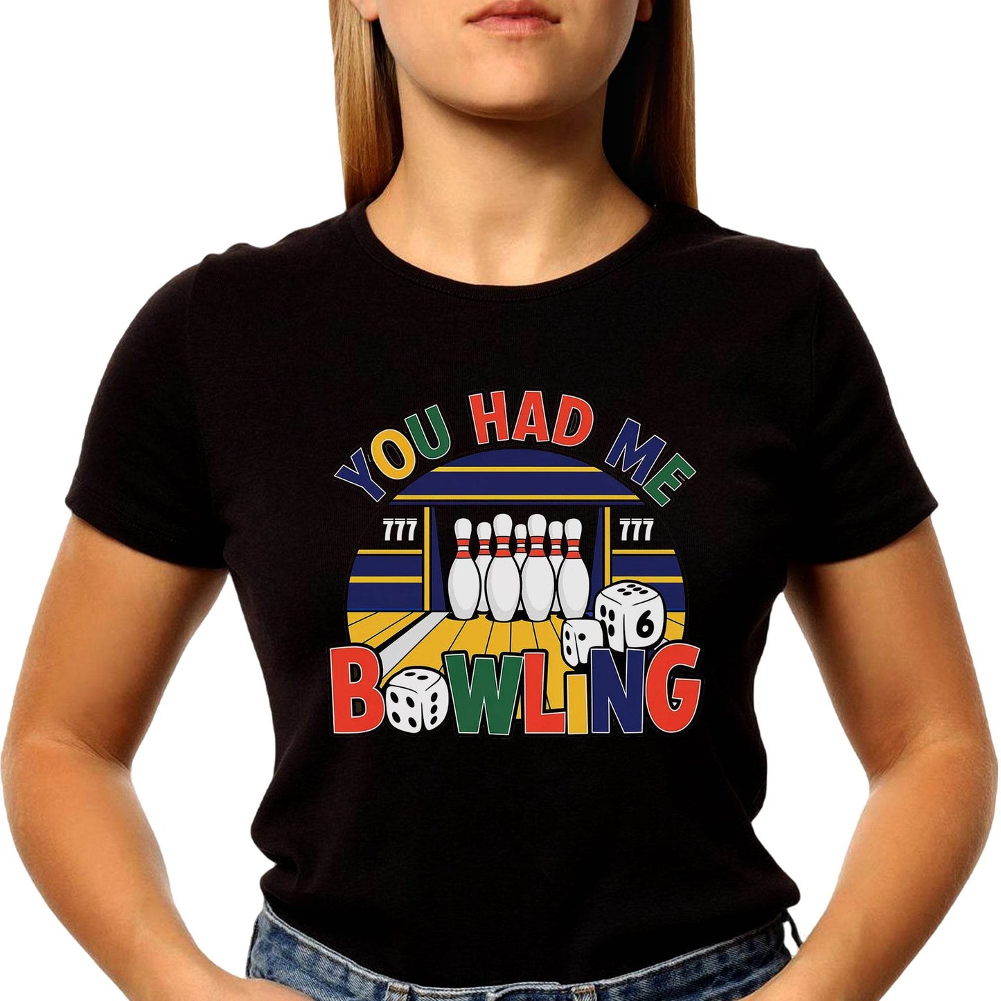 YOU HAD ?? BOWLING Desing - Unisex Round Neck Regular Fit 100% Combed Cotton Half Sleeve T-Shirt - Mojilo Mart