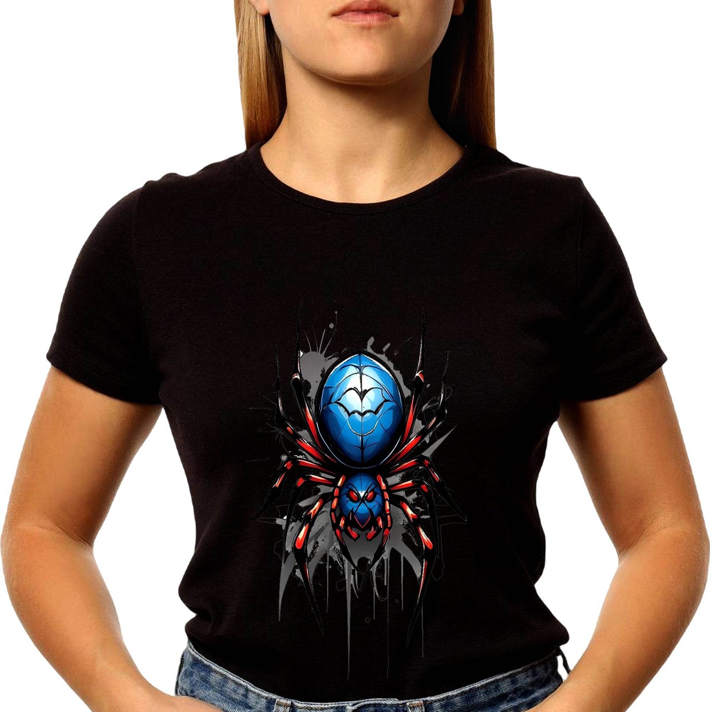 Spidre Print - Unisex Round Neck Regular Fit 100% Combed Cotton Half Sleeve T-Shirt - Mojilo Mart