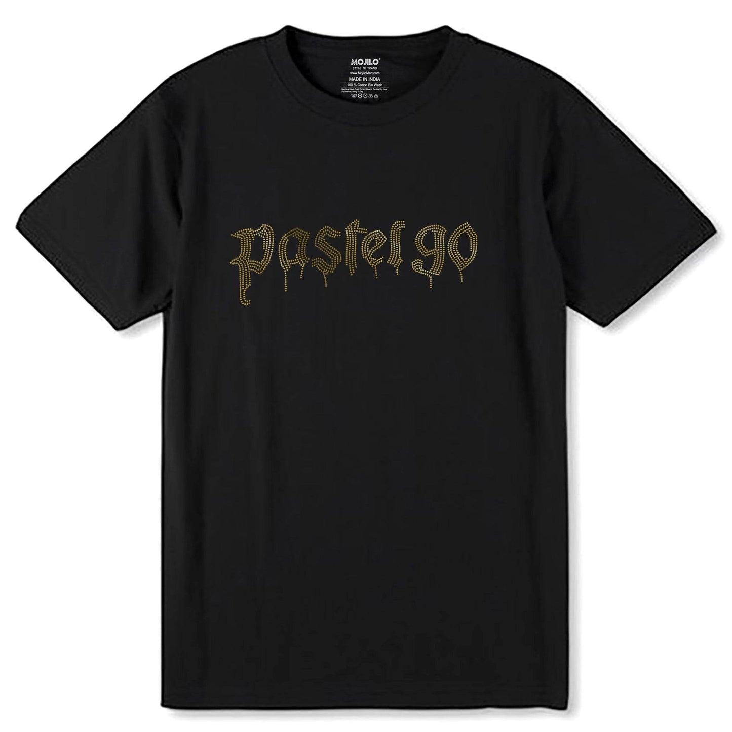 GOLD SPANGLE Pastel go - Unisex Round Neck Regular Fit 100% Combed Cotton Half Sleeve T-Shirt - Mojilo Mart