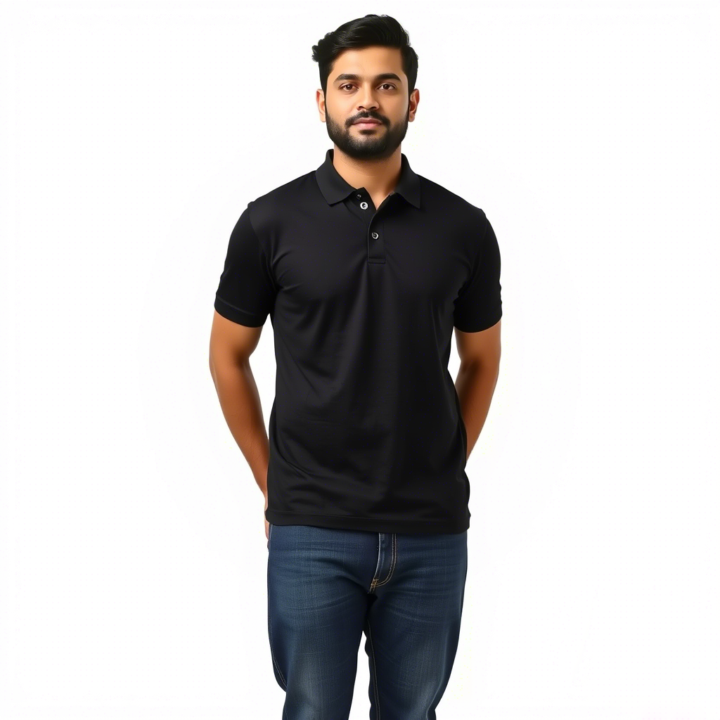 Men Polo Neck Cotton T-Shirt with DTF Printing and custom Tshirt Logo Design