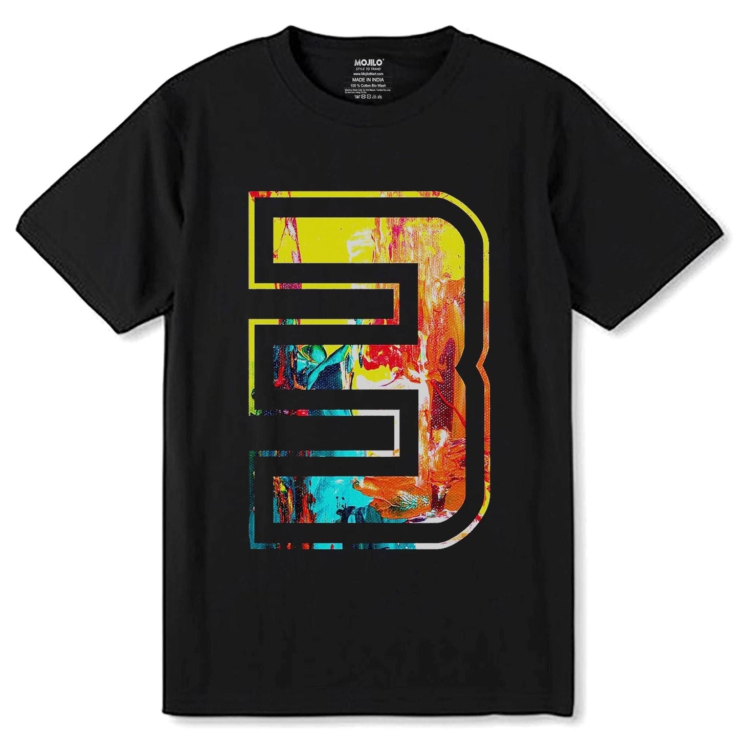 3 RD - Unisex Round Neck Regular Fit 100% Combed Cotton Half Sleeve T-Shirt - Mojilo Mart