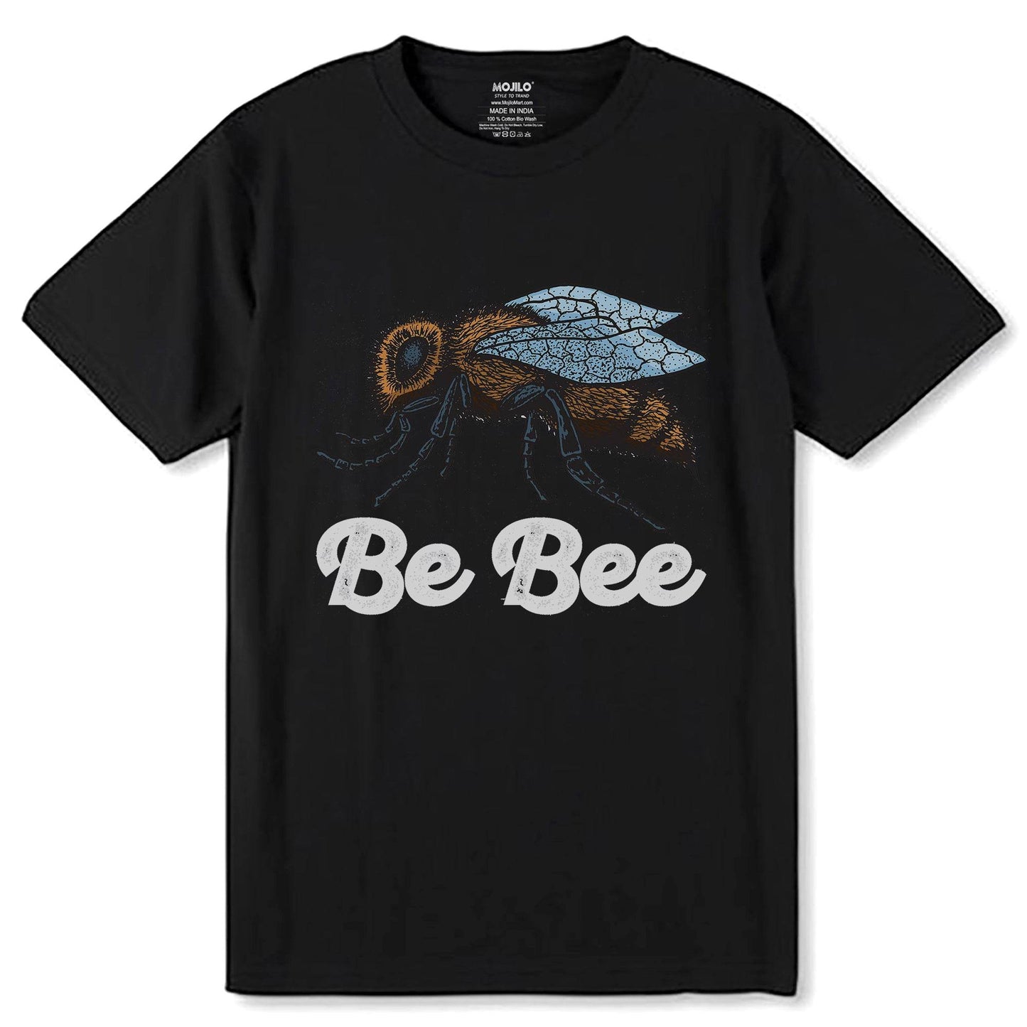 Be Bee - Unisex Round Neck Regular Fit 100% Combed Cotton Half Sleeve T-Shirt - Mojilo Mart