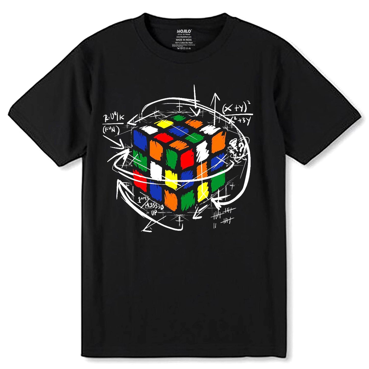 Cube Shirt Melting Cube Sheldon - Unisex Round Neck Regular Fit 100% Combed Cotton Half Sleeve T-Shirt - Mojilo Mart