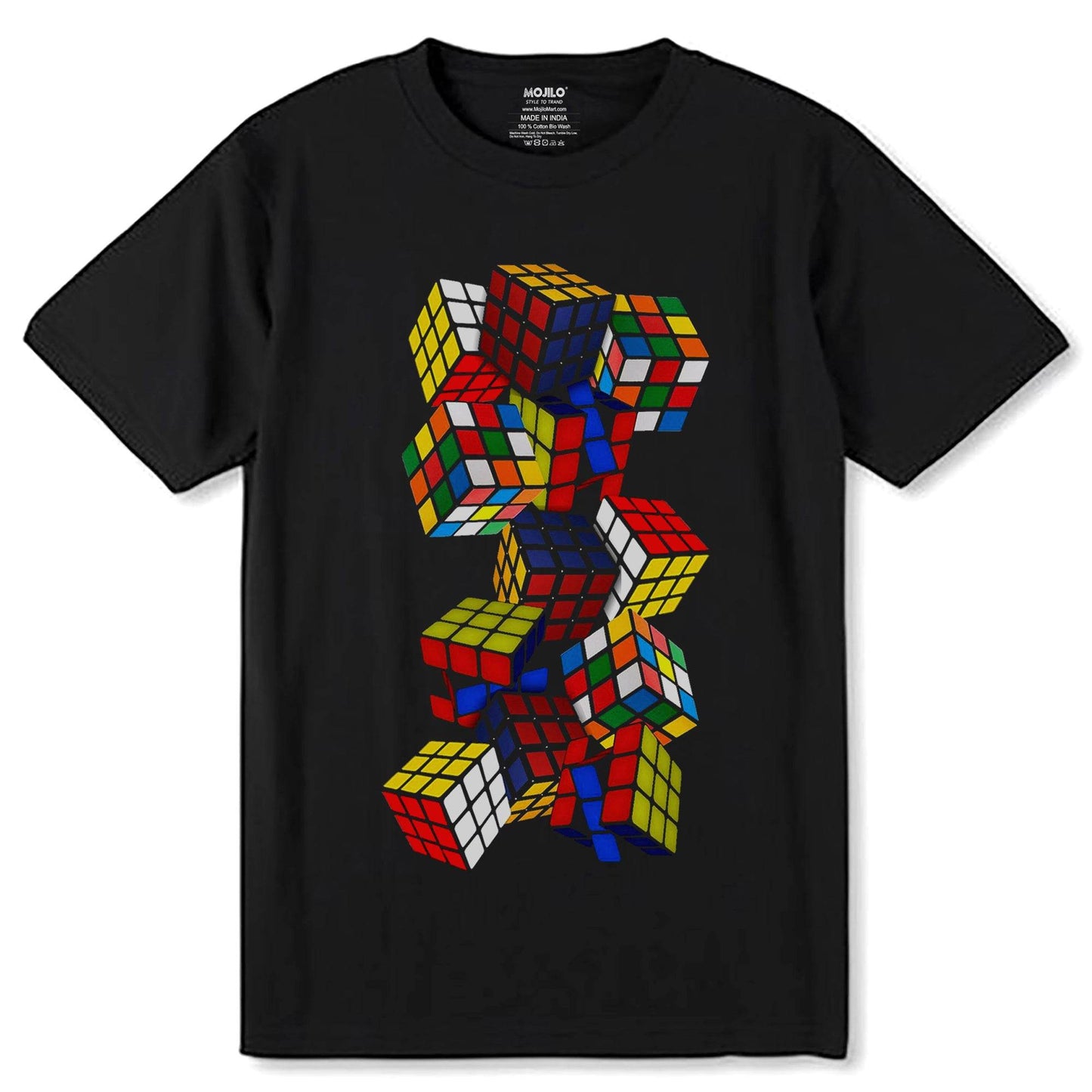 Jelly Edition Puzzle toy speed cube - Unisex Round Neck Regular Fit 100% Combed Cotton Half Sleeve T-Shirt - Mojilo Mart