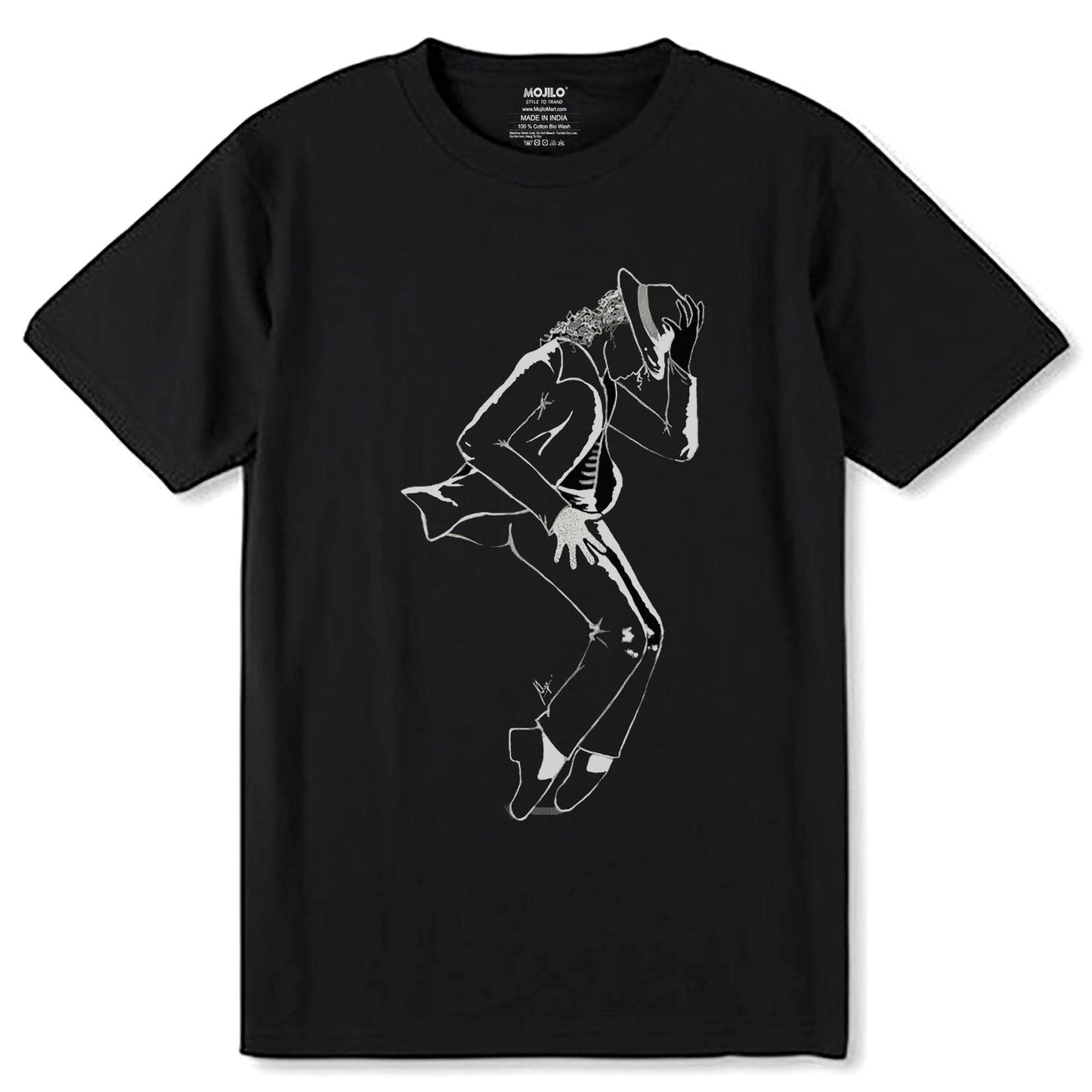 Michael Jackson MOON WALK - Unisex Round Neck Regular Fit 100% Combed Cotton Half Sleeve T-Shirt - Mojilo Mart