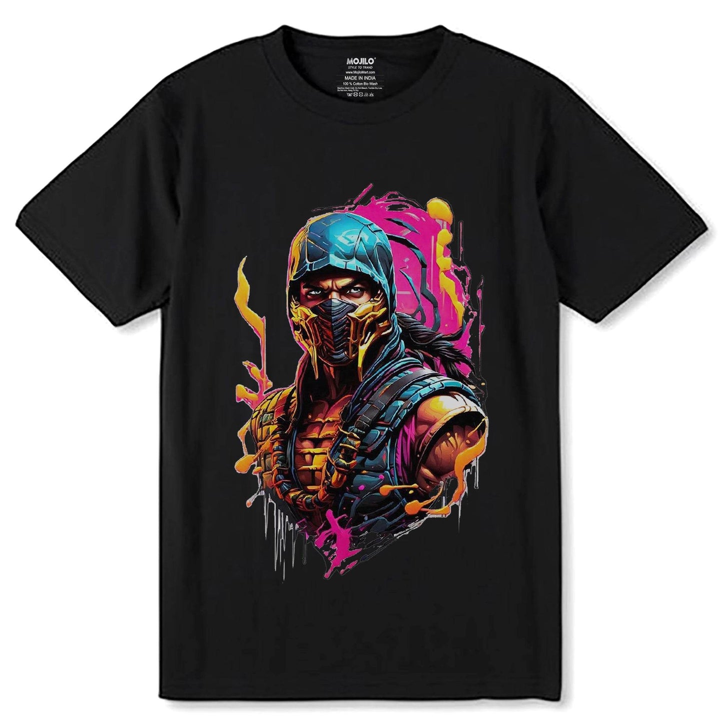 Mortal Kombat- Unisex Round Neck Regular Fit 100% Combed Cotton Half Sleeve T-Shirt - Mojilo Mart
