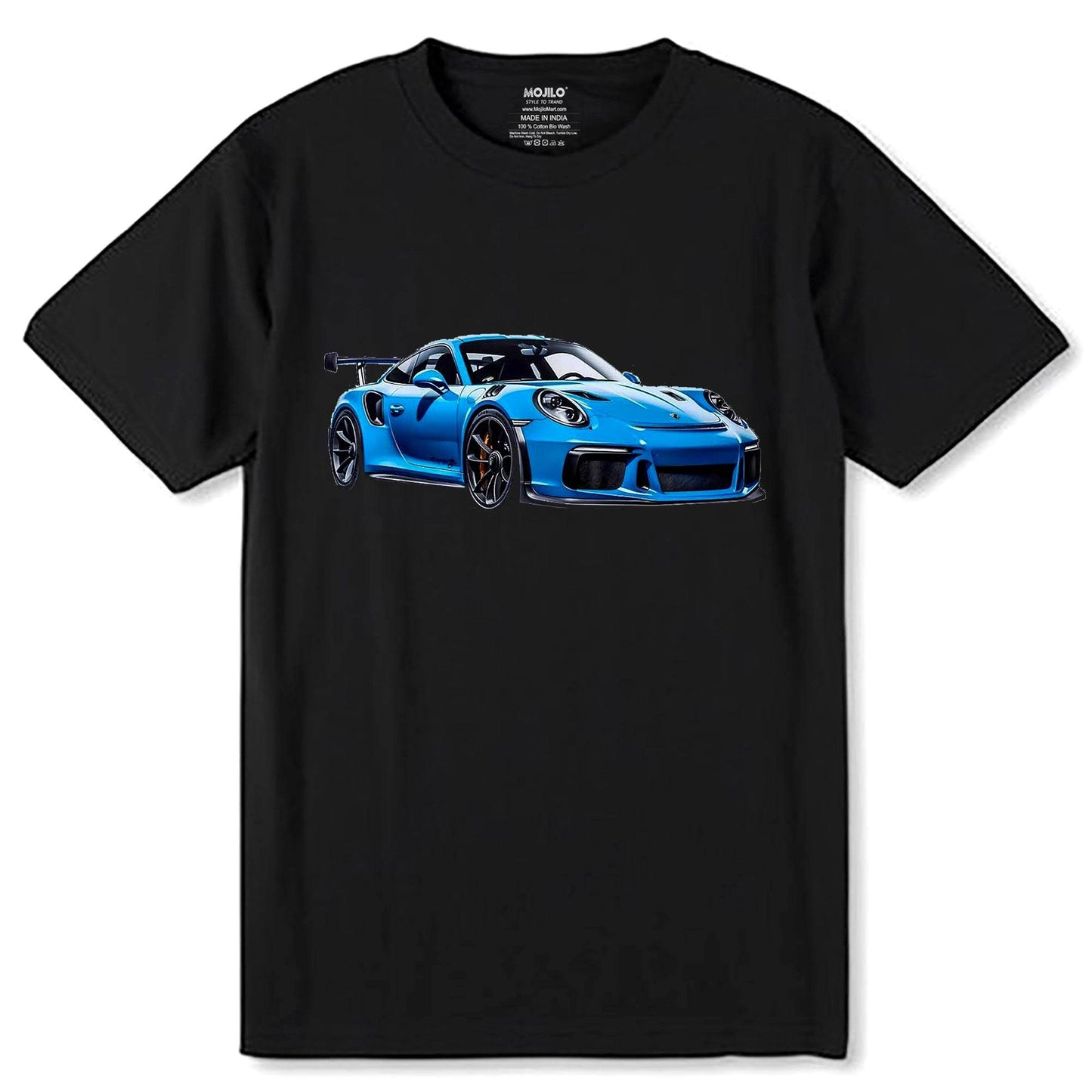 Porsche 911 GT3 Car - Unisex Round Neck Regular Fit 100% Combed Cotton Half Sleeve T-Shirt - Mojilo Mart