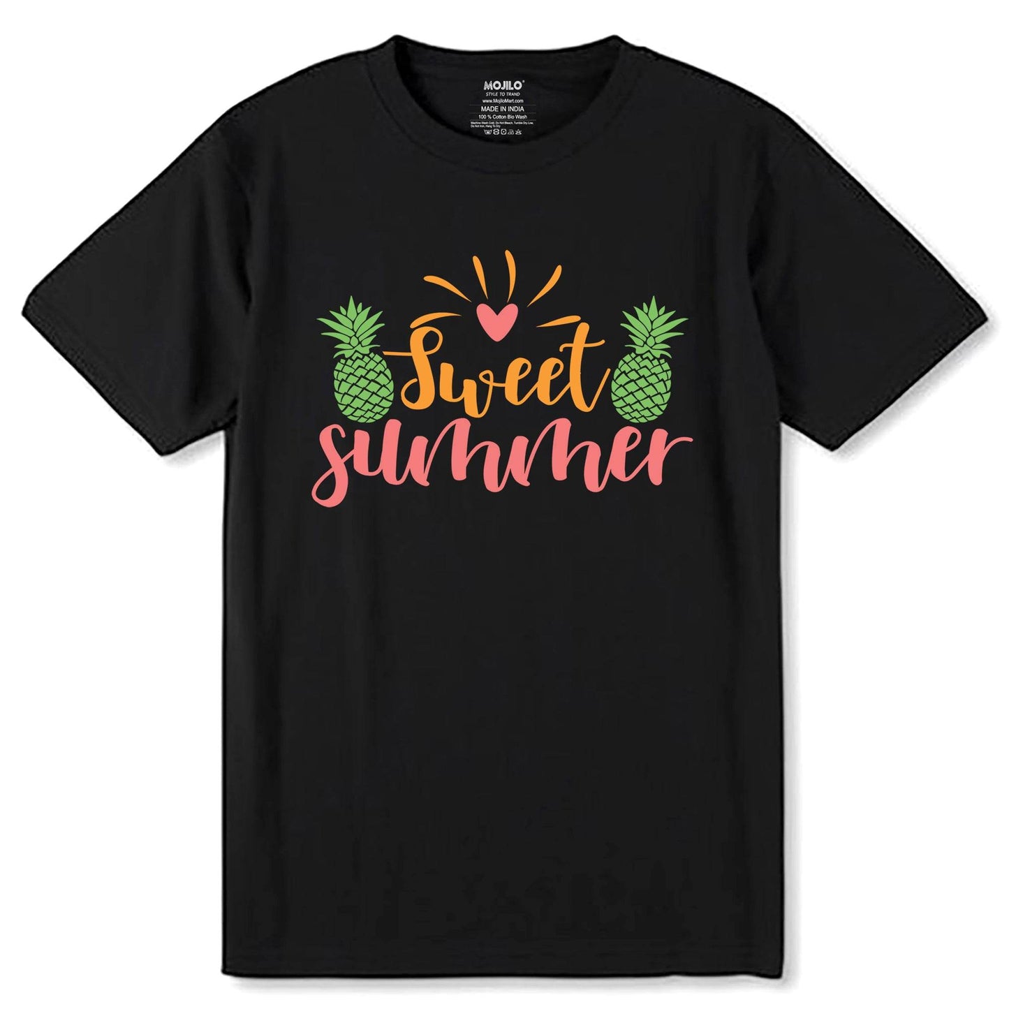 Sunshine Mixed With A Little Hurricane - Unisex Round Neck Regular Fit 100% Combed Cotton Half Sleeve T-Shirt - Mojilo Mart