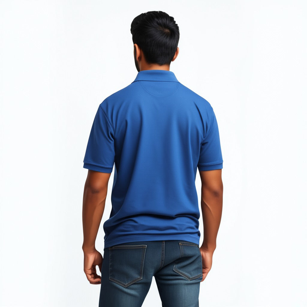 Men Polo Neck Cotton T-Shirt with DTF Printing and custom Tshirt Logo Design
