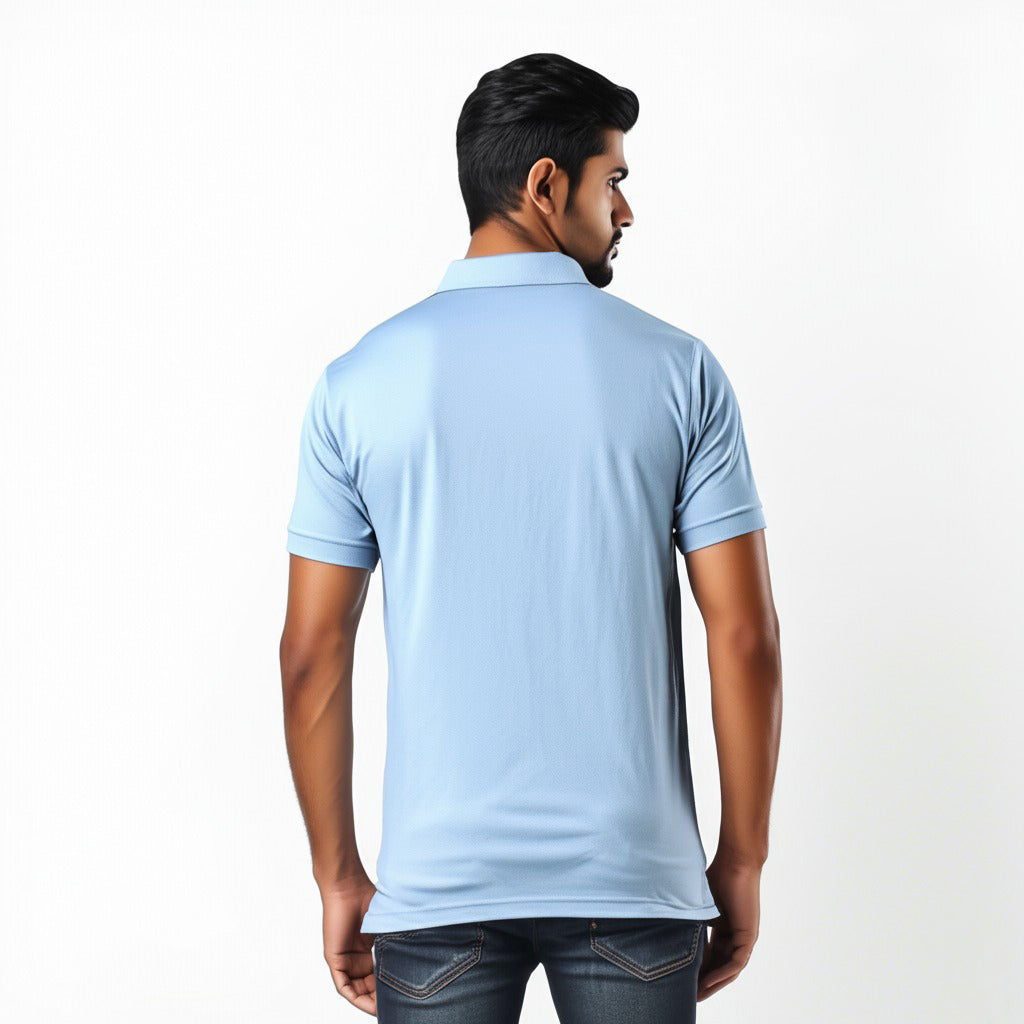 Men Polo Neck Cotton T-Shirt with DTF Printing and custom Tshirt Logo Design