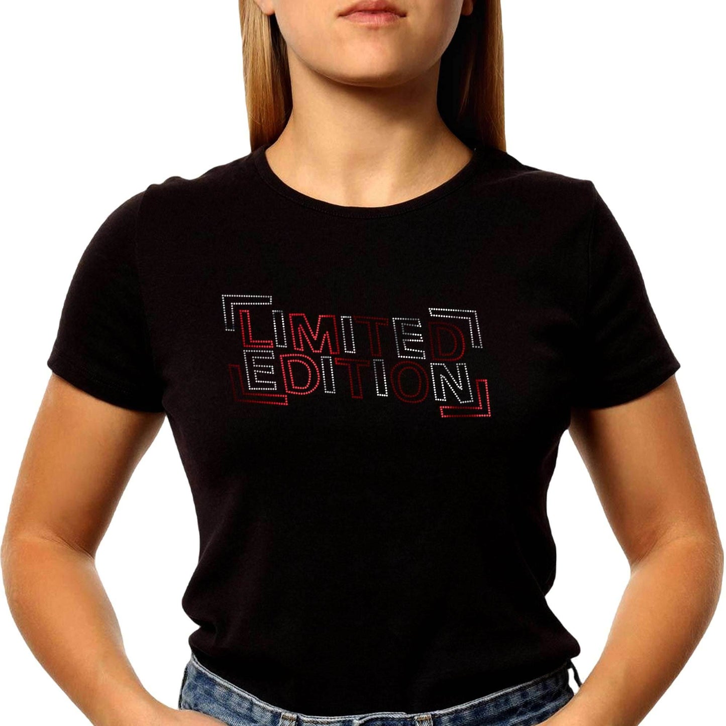 SILVER & RED SPANGLE LIMITED EDITION - Unisex Round Neck Regular Fit 100% Combed Cotton Half Sleeve T-Shirt - Mojilo Mart