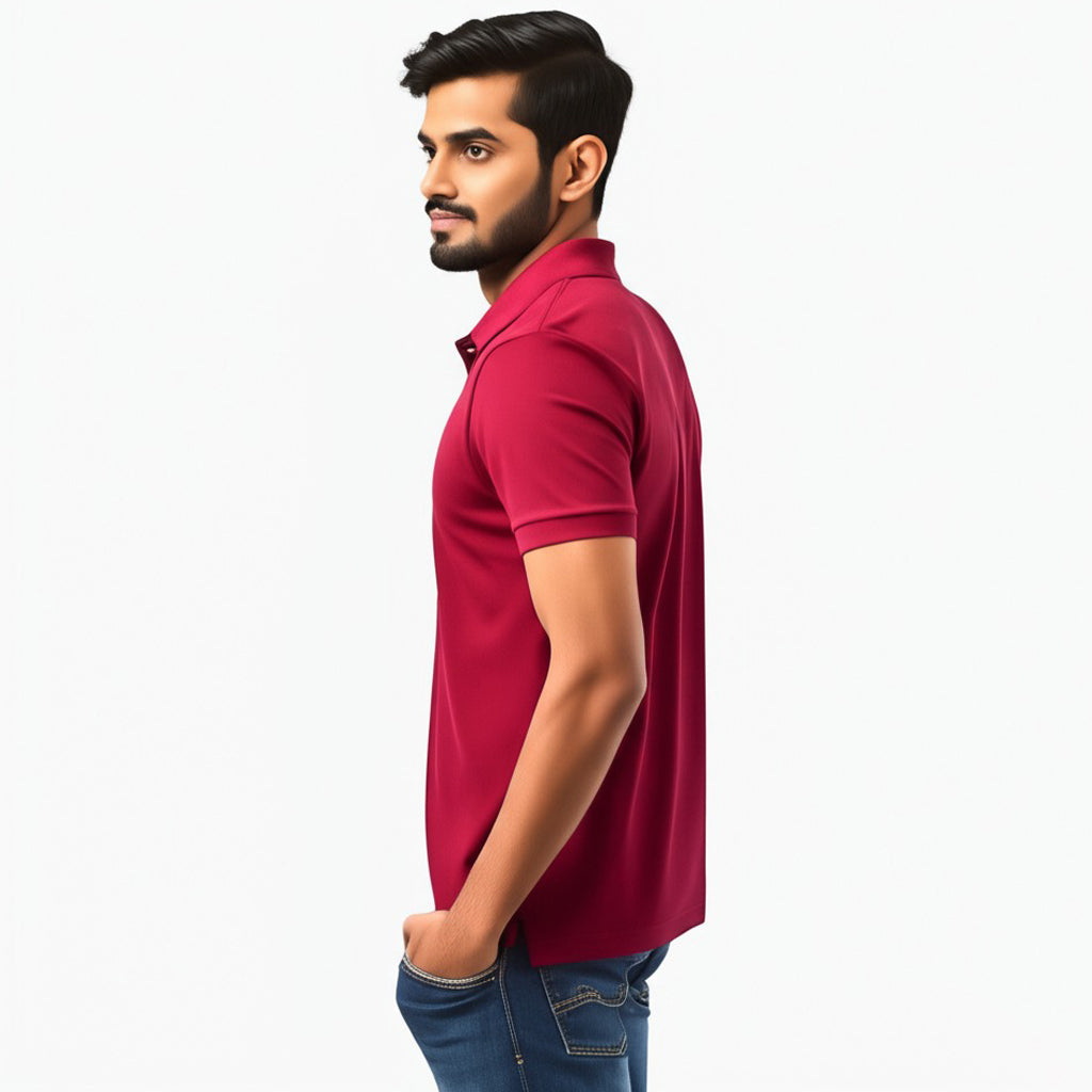Men Polo Neck Cotton T-Shirt with DTF Printing and custom Tshirt Logo Design
