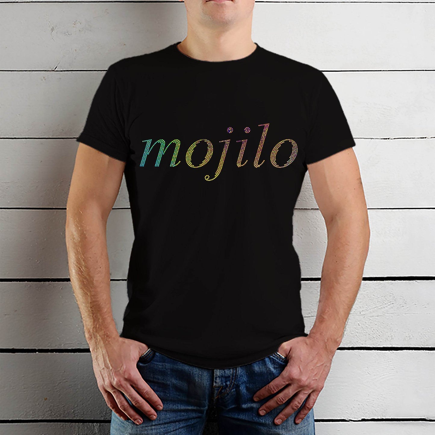 MOJILO SPANGLE KHARSU MULTI WRITING - Unisex Round Neck Regular Fit 100% Combed Cotton Half Sleeve T-Shirt - Mojilo Mart